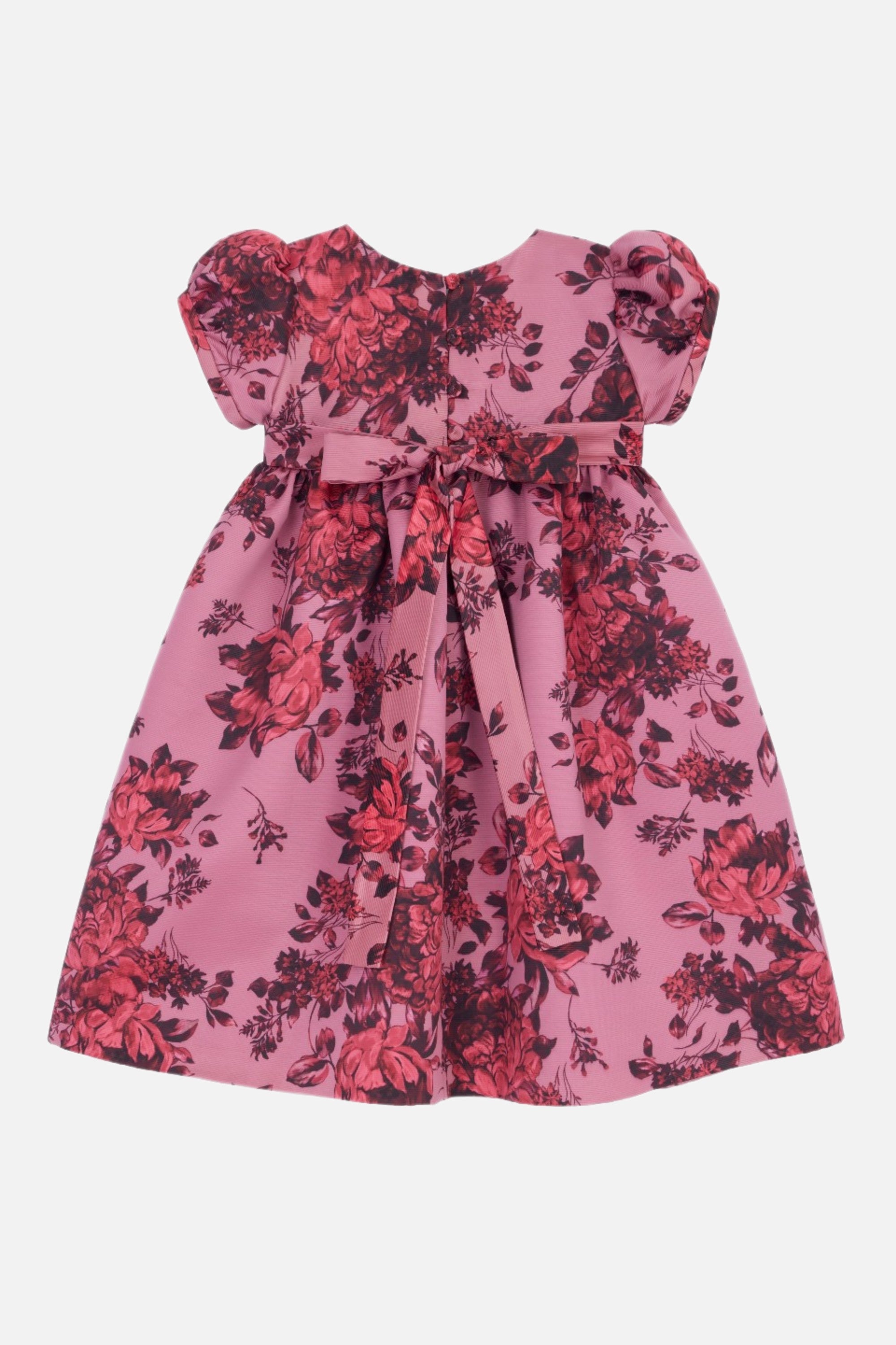 Dorothy Dress In Mauve Pink Festive Bouquet Taffeta Faille