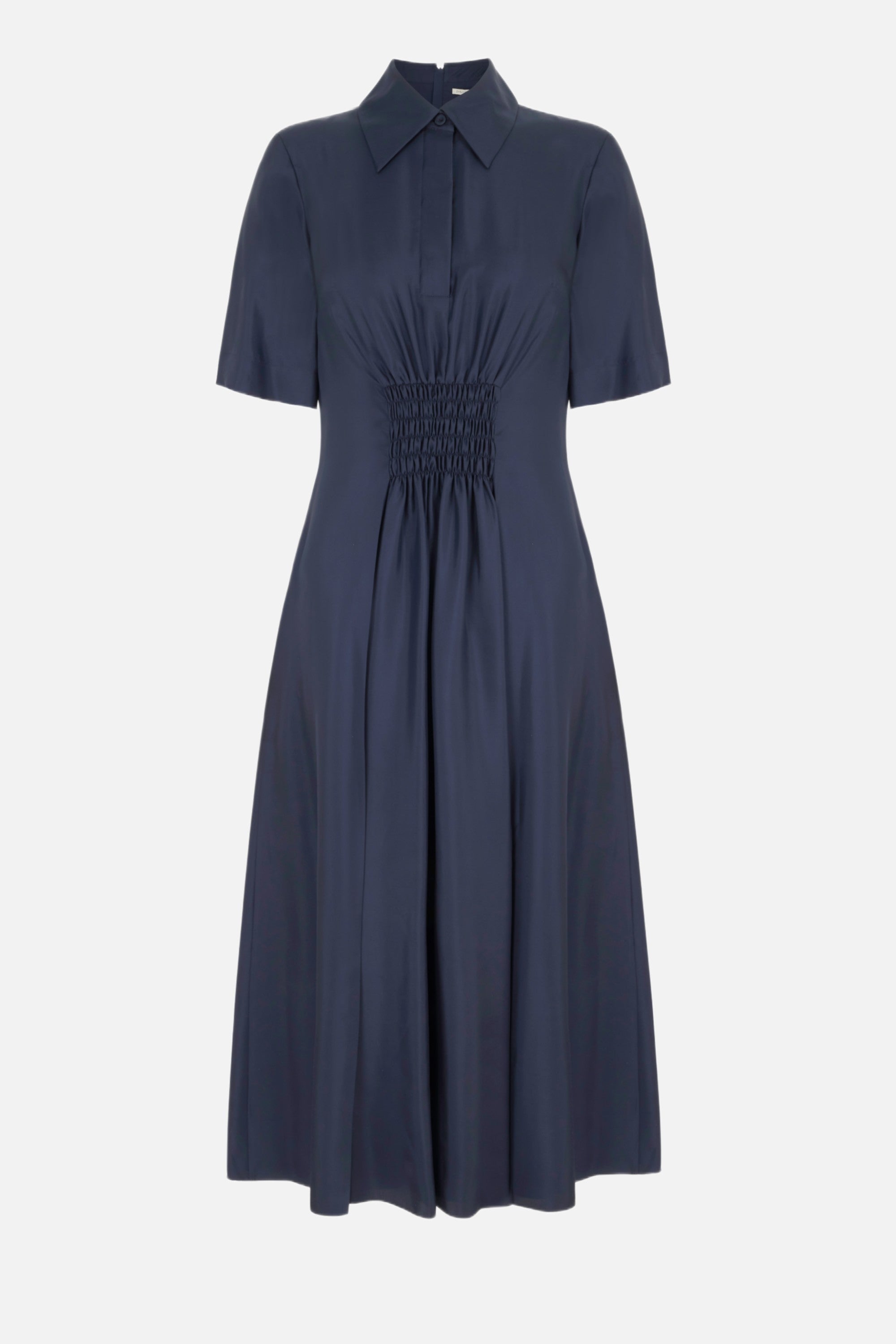 Khloe Dress in Navy Silk Twill– Emilia Wickstead