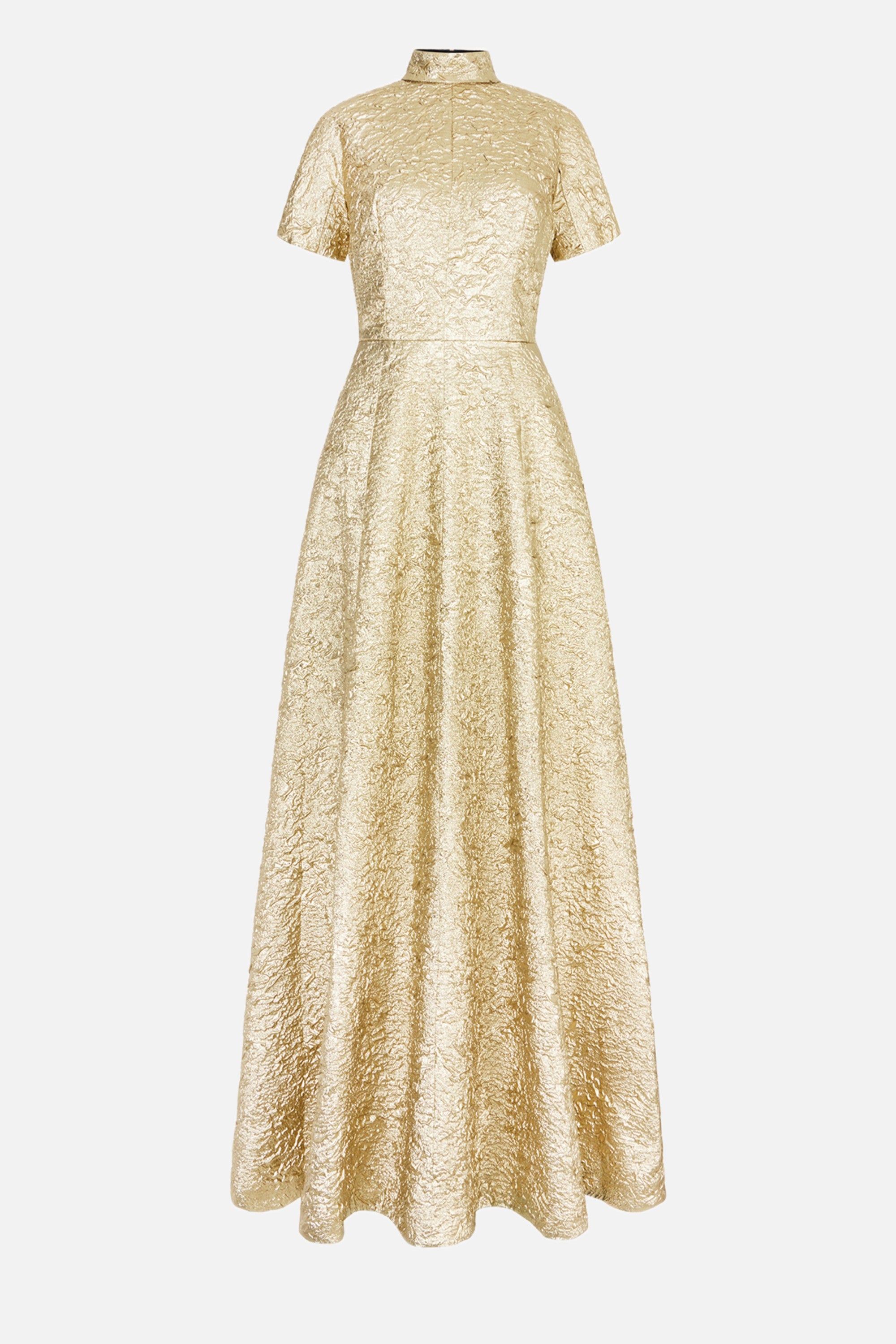 emilia wickstead gold dress Malinda in Metallic Cloque bergdorf goodman Size:16+$30 Cos Backless Square-Neck Knitted designer girls dress