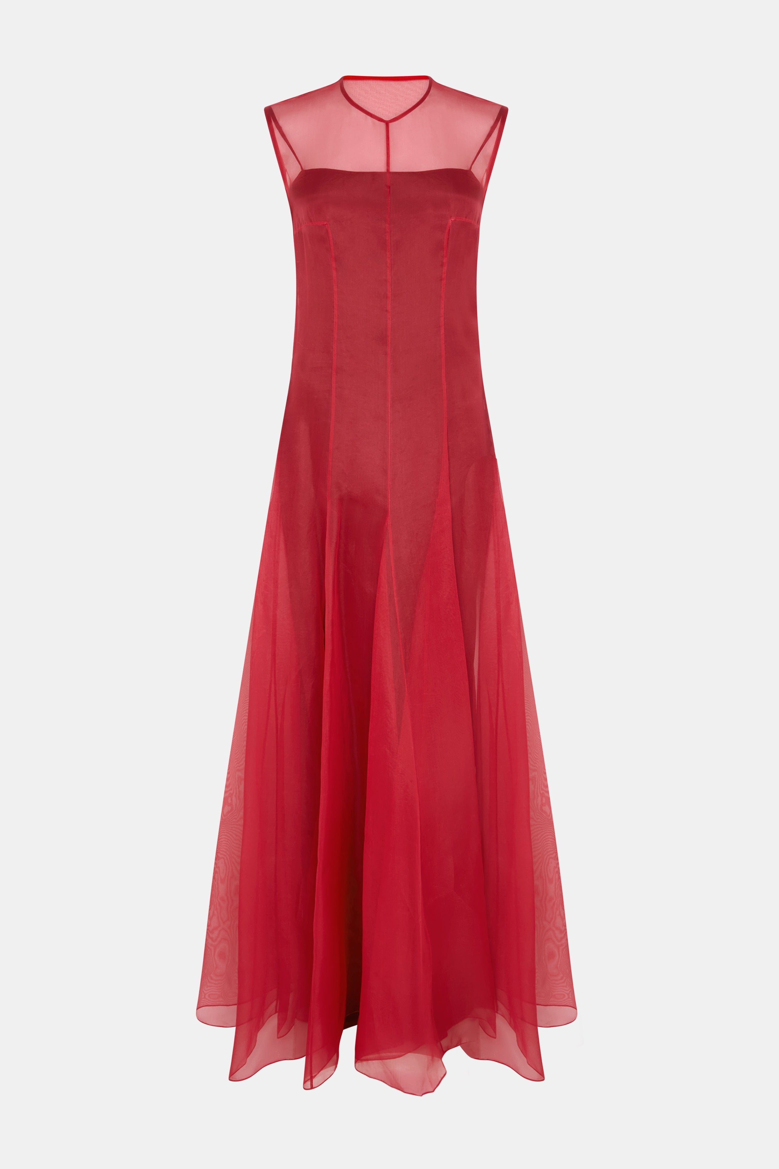 red organza dress Cassiopeia Dress In Red Silk Organza