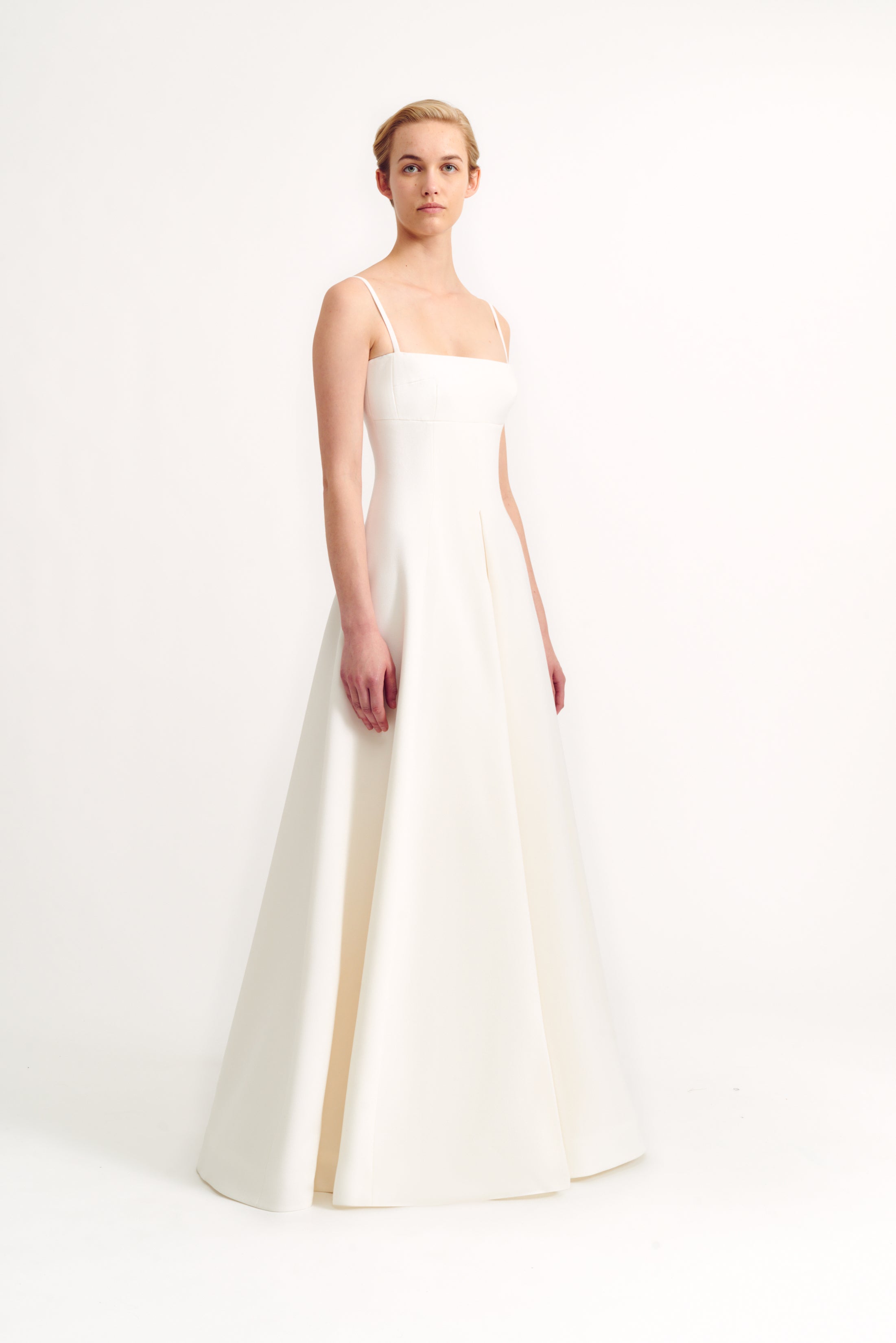 Oceana Bridal Dress in Ivory Single Wool Crepe | Emilia Wickstead Oceana Bridal Dress in Ivory Single Wool Crepe | Emilia Wickstead