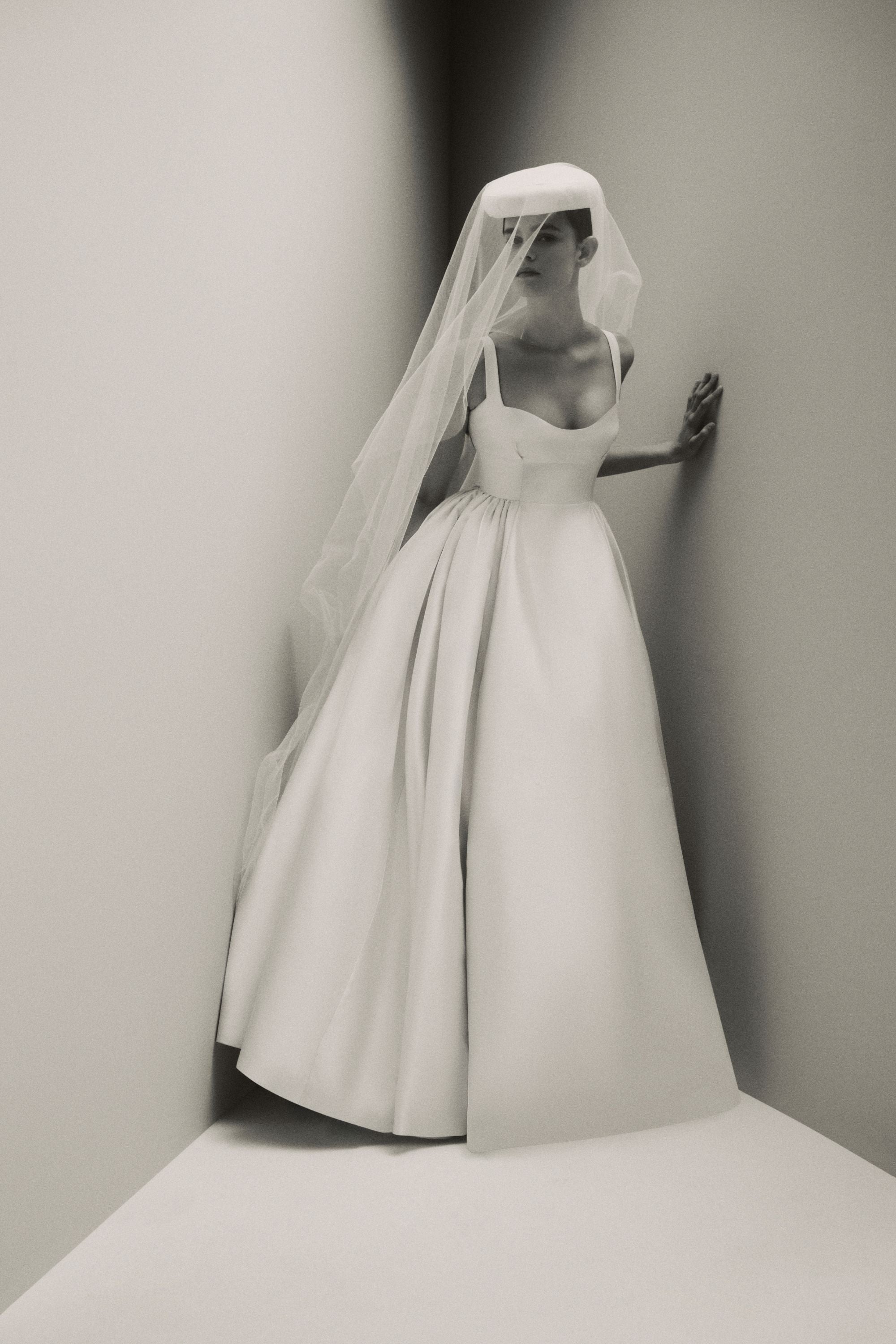 ivory mikado wedding dress Elodie Ivory Mikado Wedding Dress