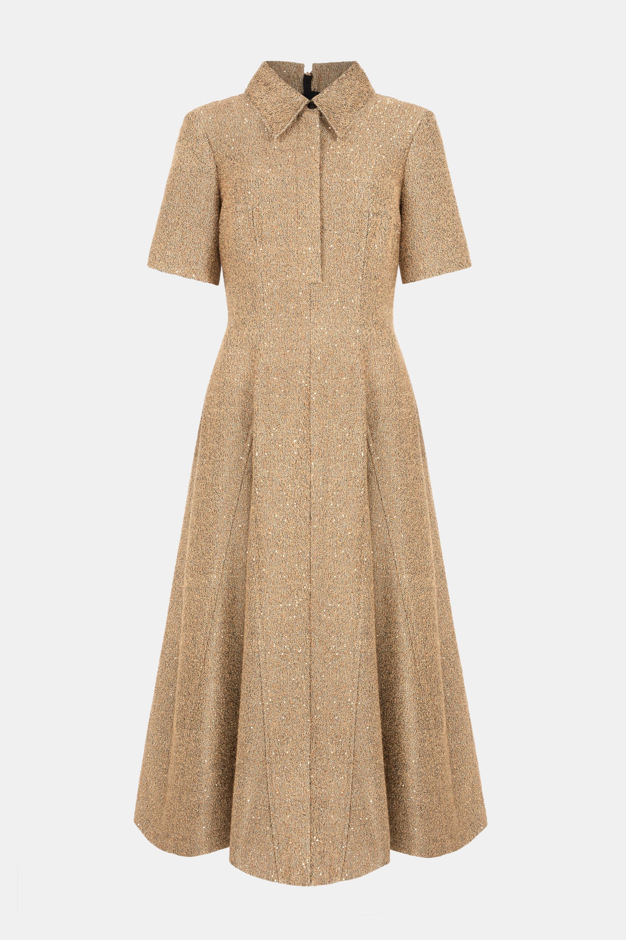 Emilia Wickstead - Eleodoro Dress in Gold Sequin Tweed Emilia Wickstead - Eleodoro Dress in Gold Sequin Tweed