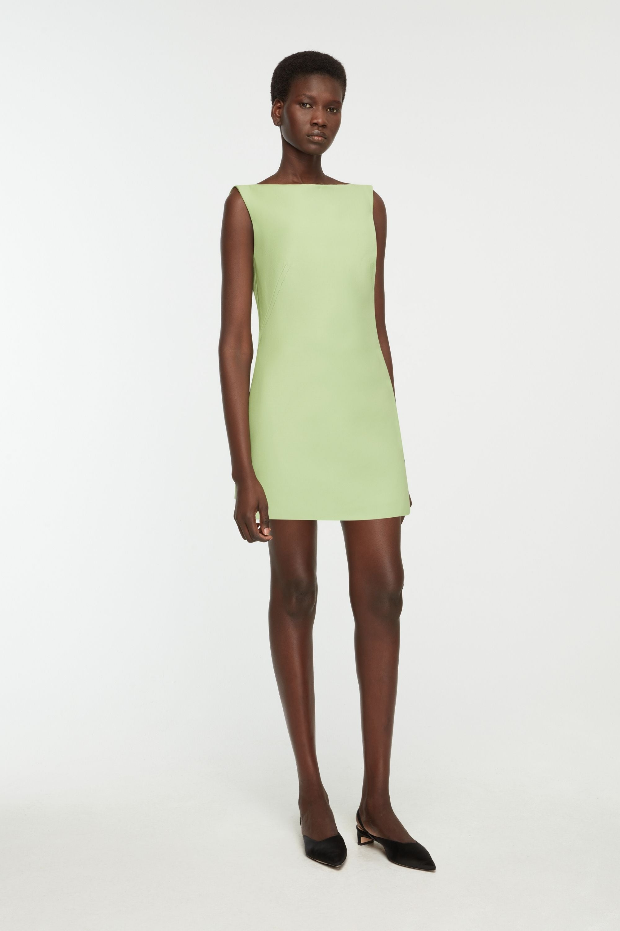 Rifer Dress in Pistachio Green Charmelaine Cady | Emilia Wickstead