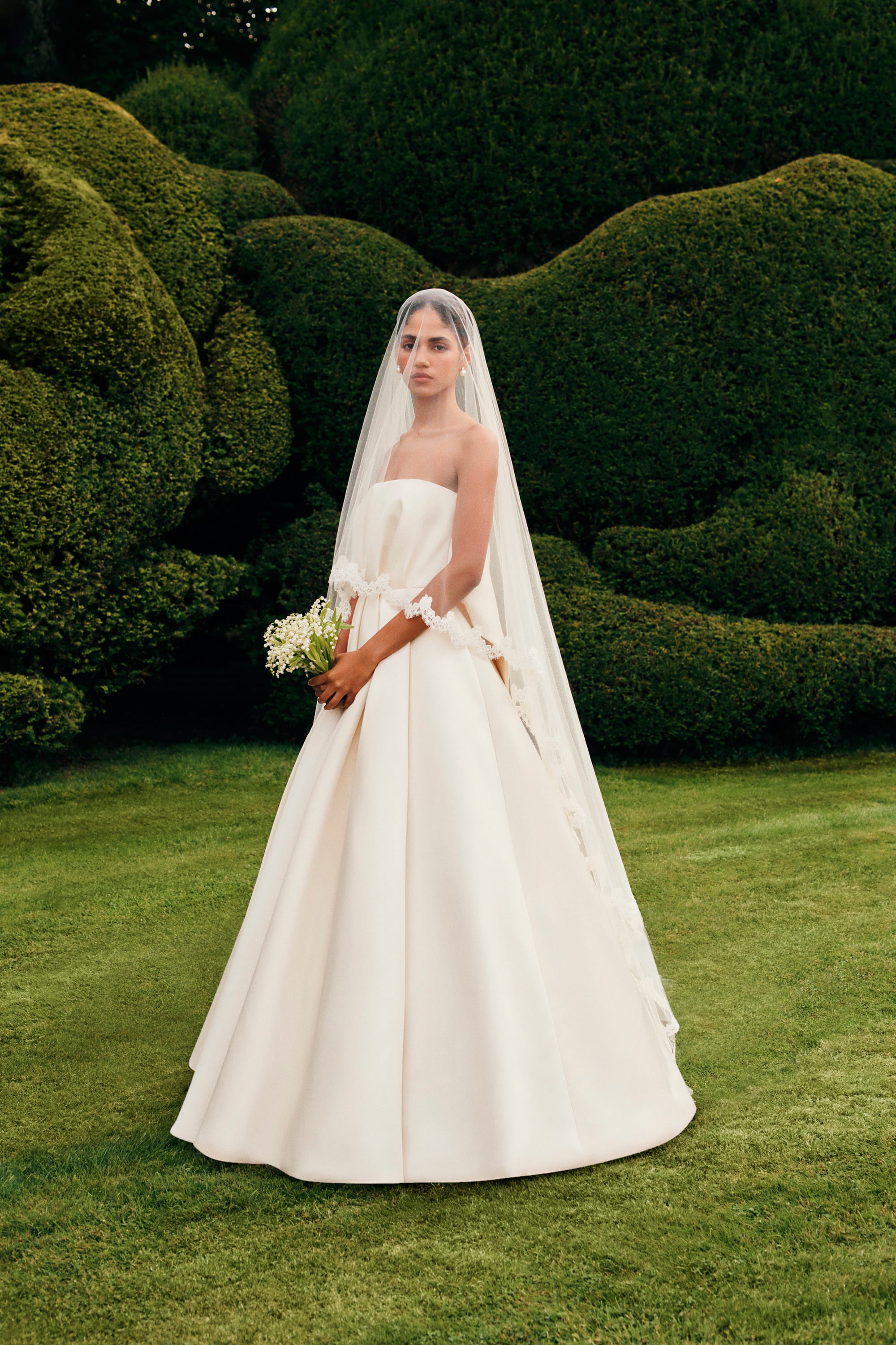 emilia wickstead ivory dress Irena Bridal Dress in Ivory Fine Floral Jacquard