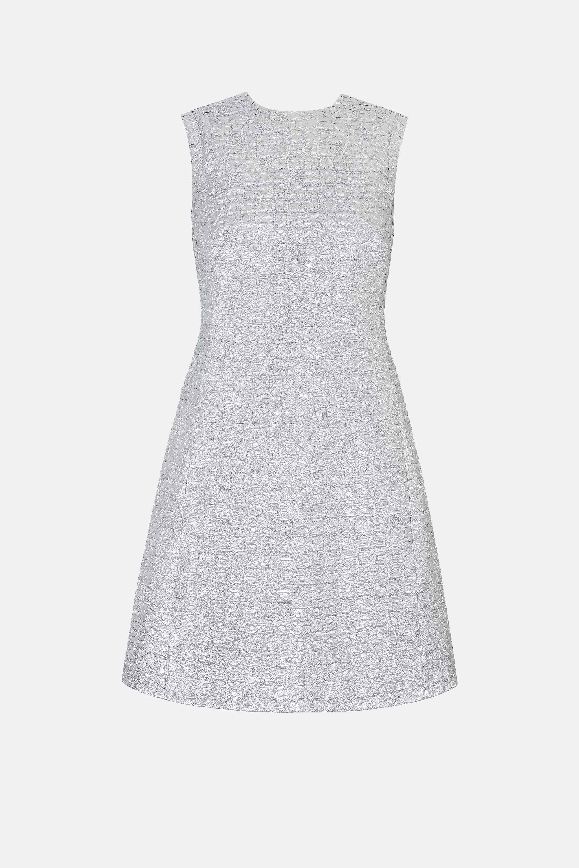 emilia wickstead silver dress Chaya open-back sequined satin midi dress - silver
