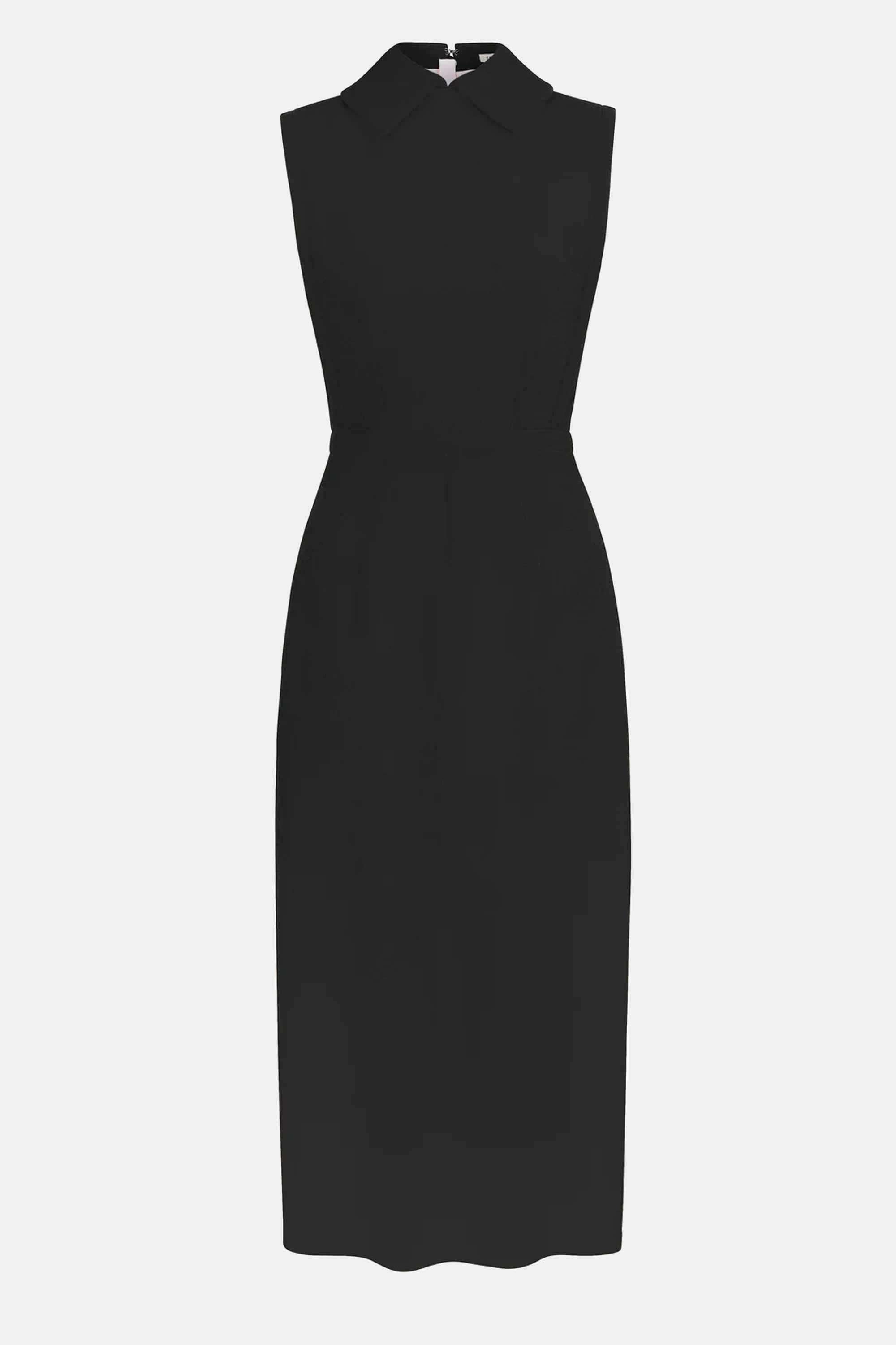 Miles Dress In Black Double Crepe | Emilia Wickstead Miles Dress In Black Double Crepe | Emilia Wickstead