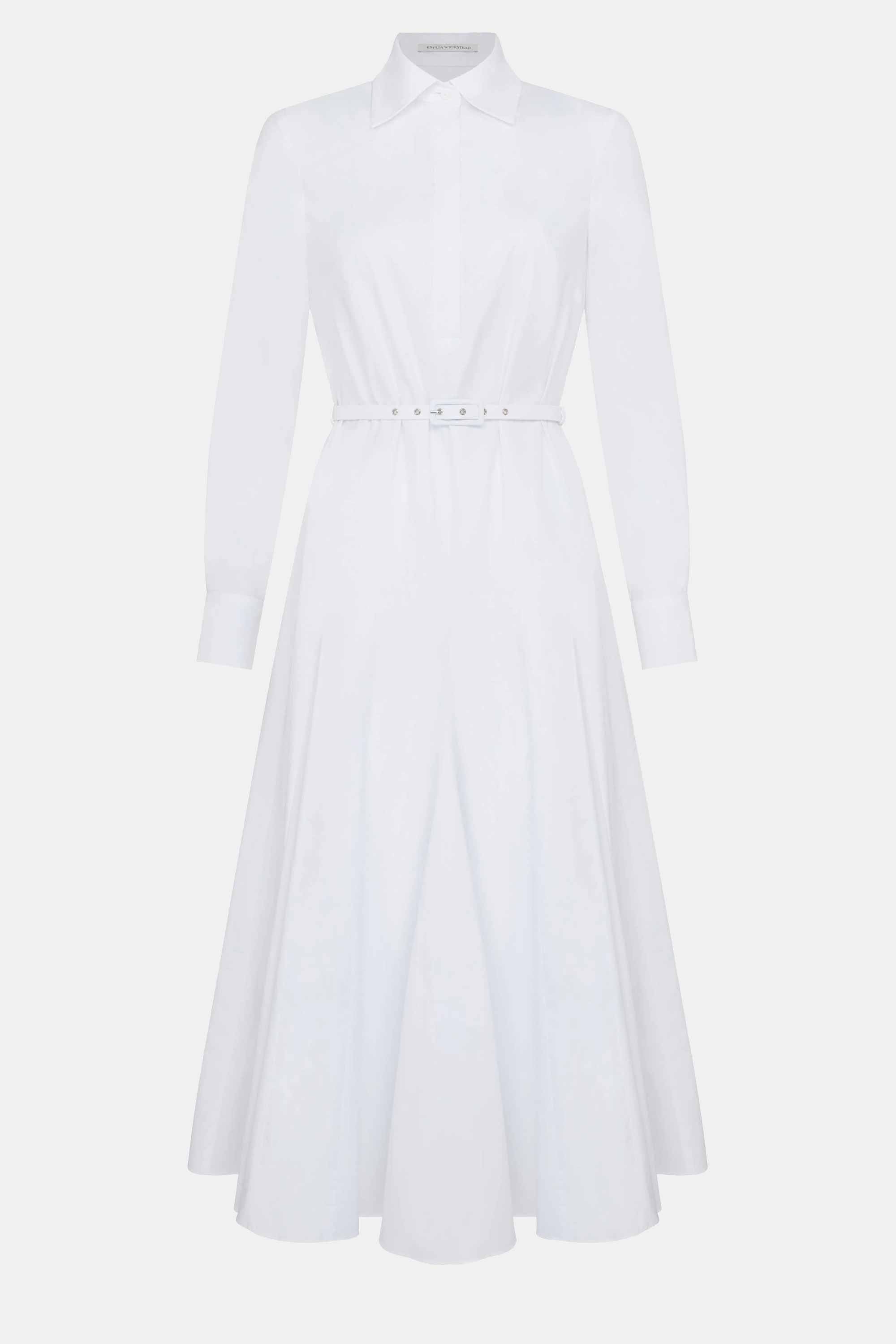 Muse Dress In White Cotton | Emilia Wickstead