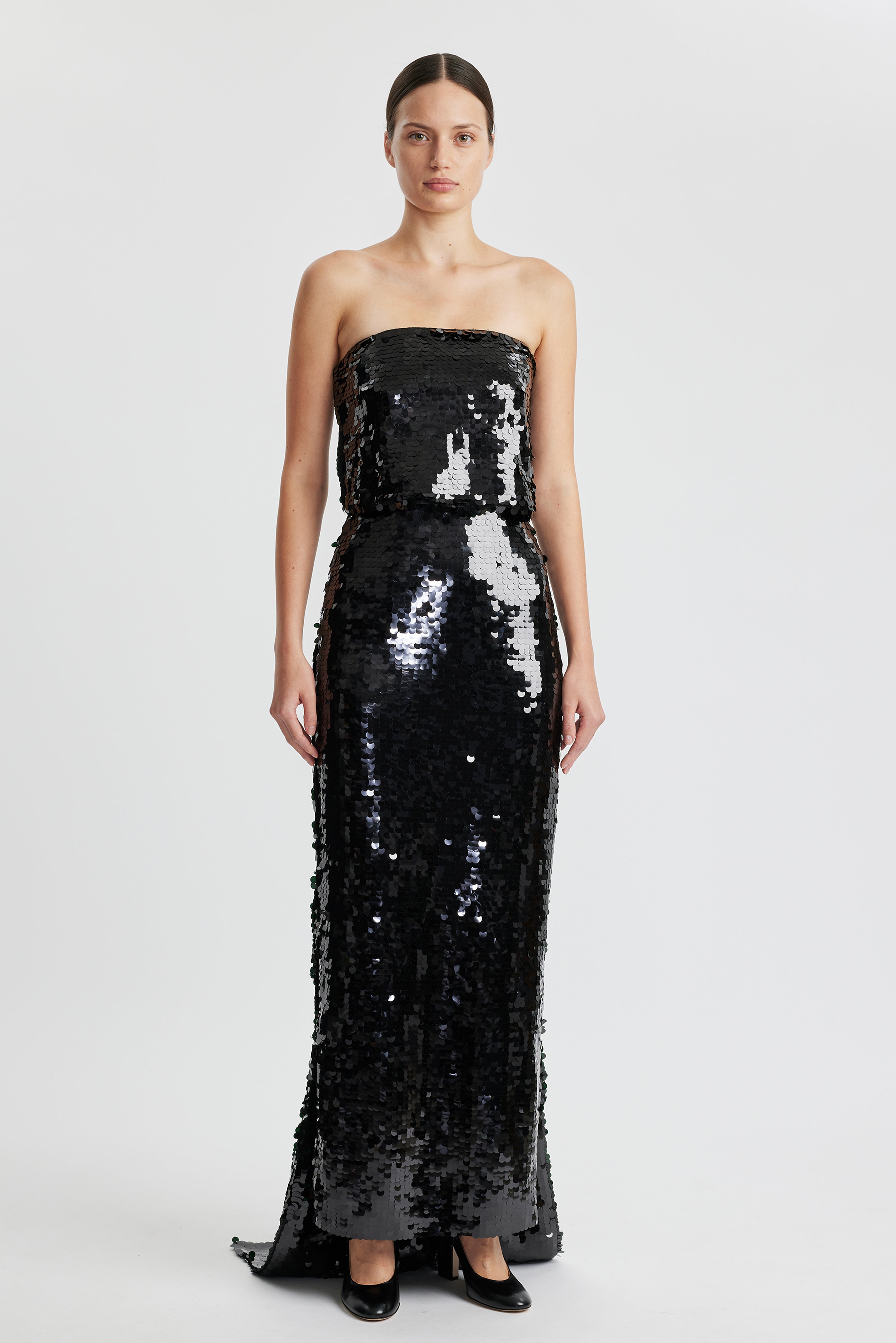 paillette sequin dress Josiah Dress in Black Paillette Sequins