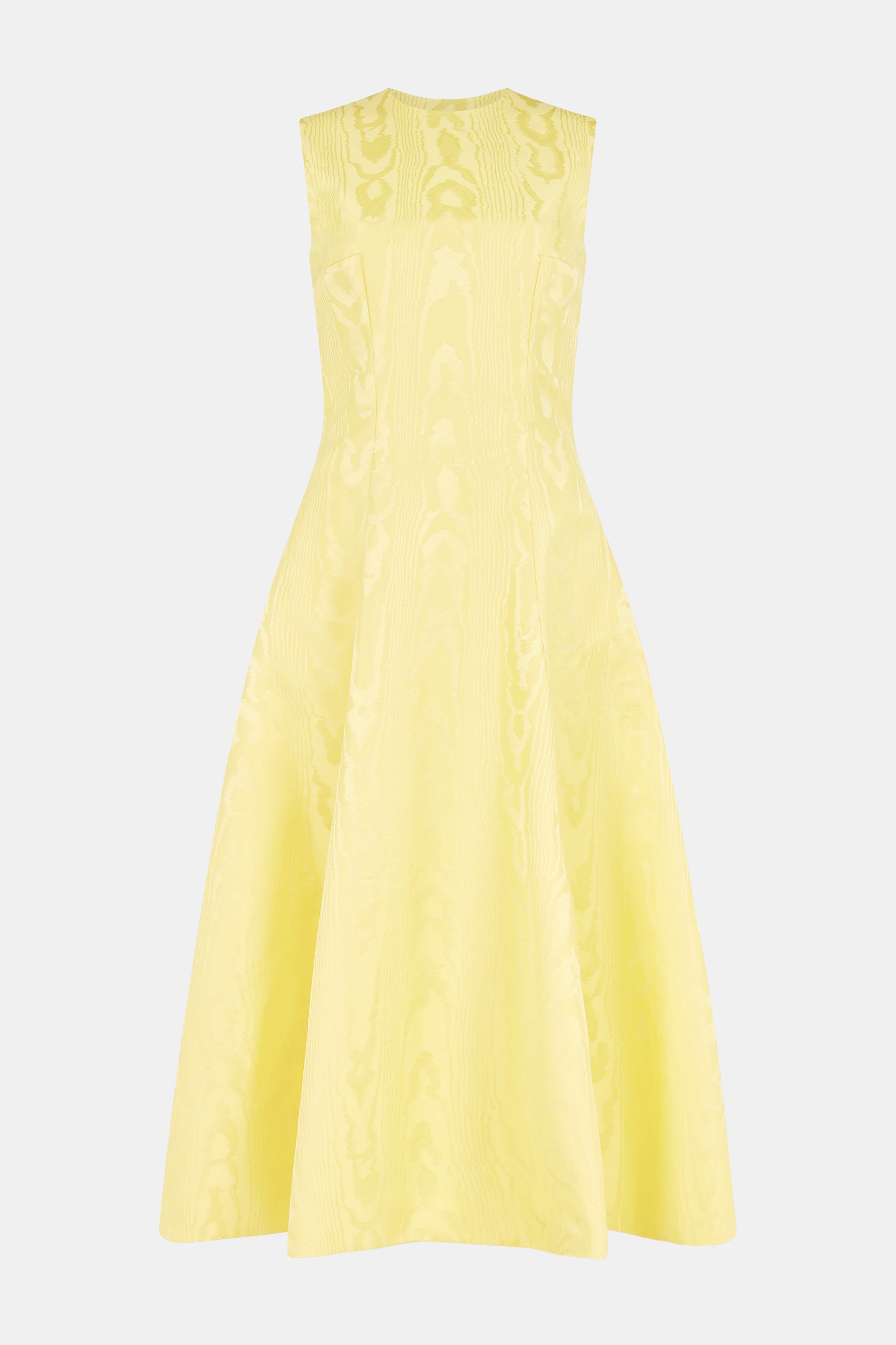 Emilia Wickstead - Mara Dress In Lemon Moire Mikado Emilia Wickstead - Mara Dress In Lemon Moire Mikado