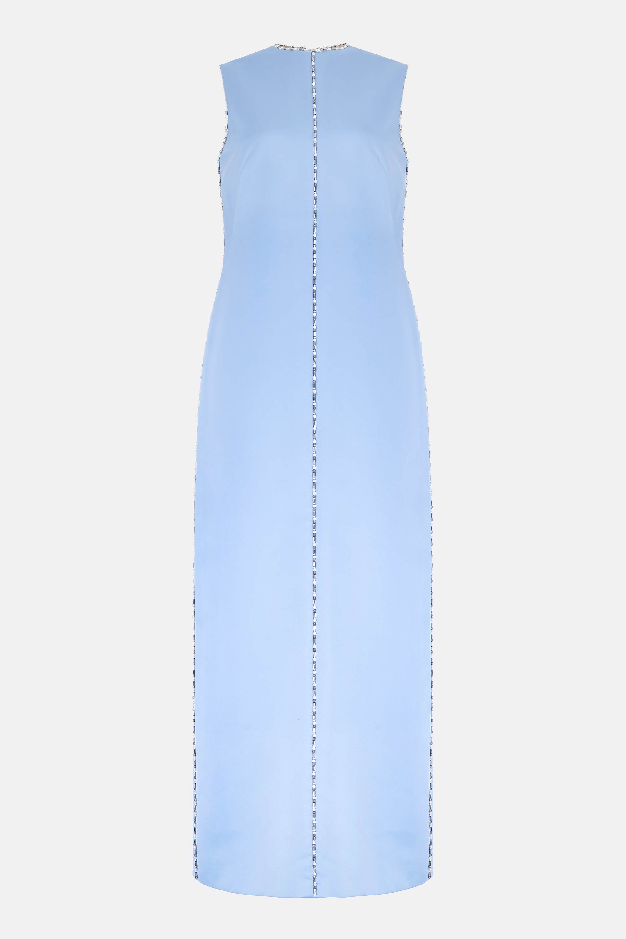 Amon Embellished Dress In Baby Blue Doppio Satin | Emilia Wickstead Amon Embellished Dress In Baby Blue Doppio Satin | Emilia Wickstead