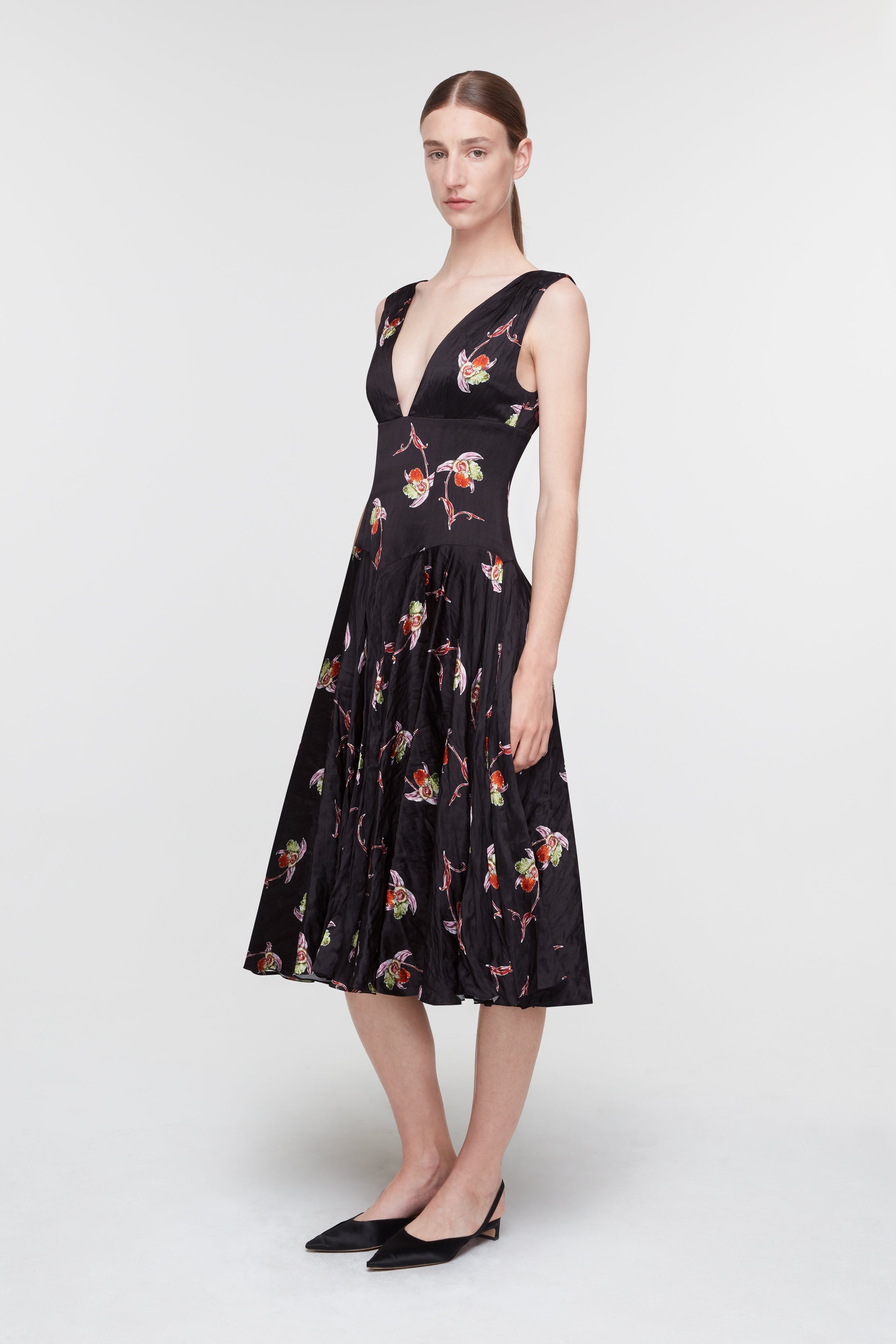 viscose satin dress Satin Viscose Side Slit Maxi Dress