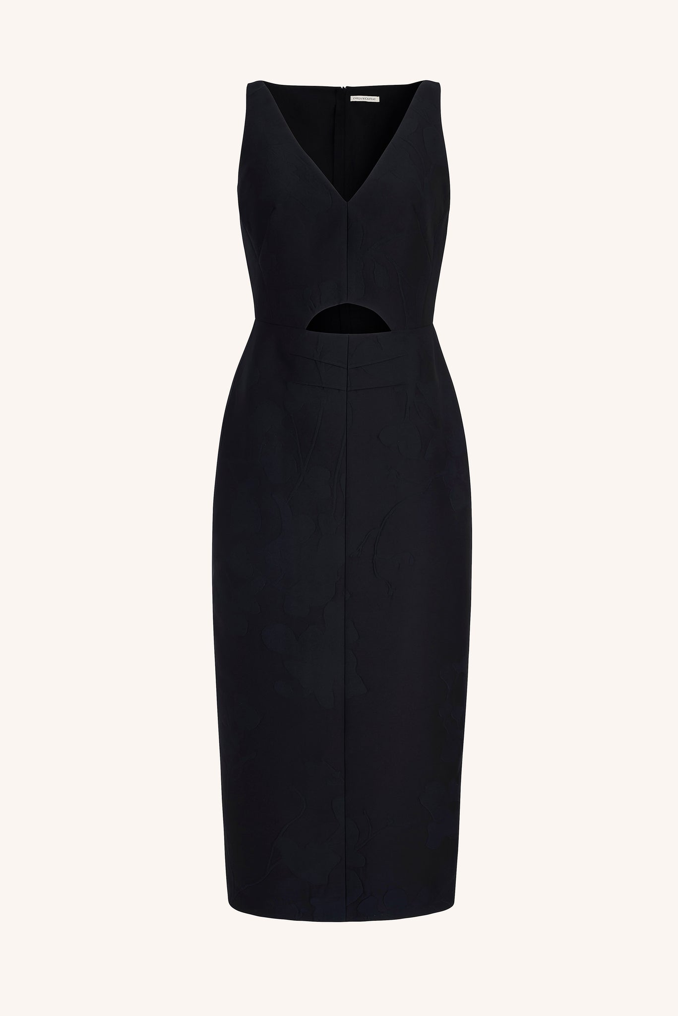 Ilyse Dress In Black Embossed Cloque | Emilia Wickstead
