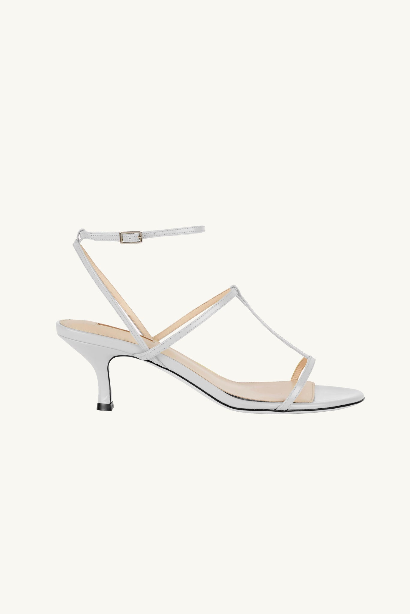 Novie Kitten Heel Shoes In White Leather | Emilia Wickstead