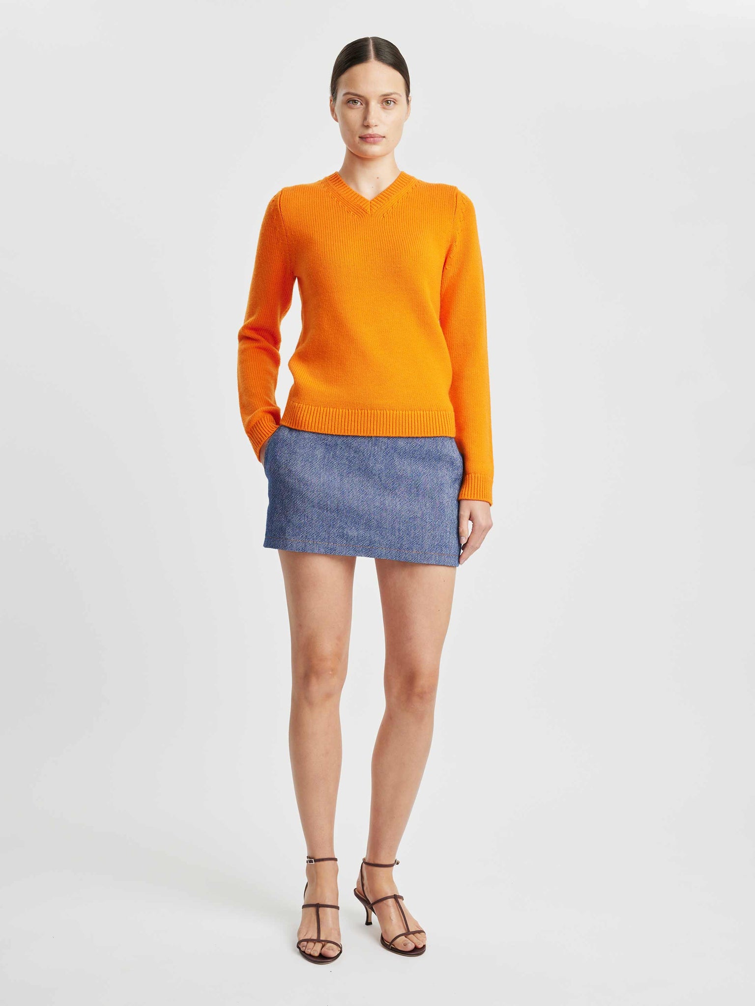 Pace Orange Knitted Jumper | Emilia Wickstead