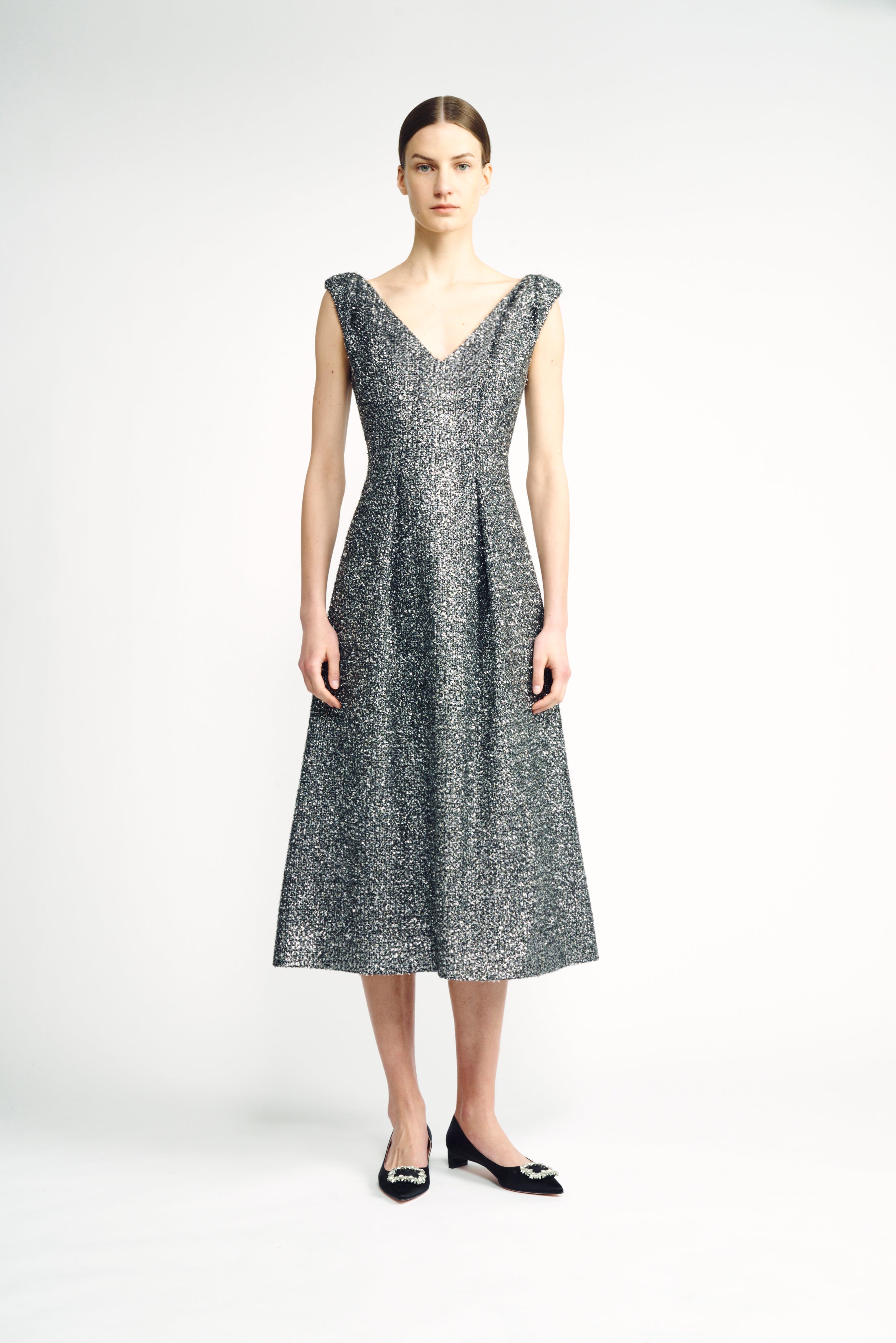 emilia wickstead silver dress Emilia Wickstead Sharon Gown - Silver - 30% Off