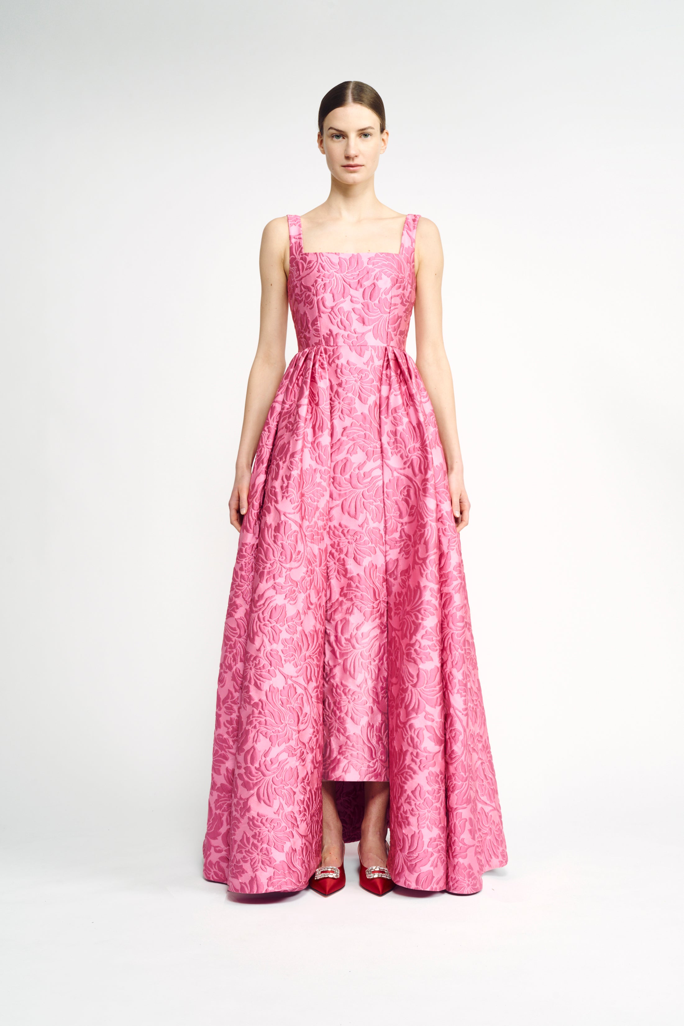 emilia wickstead pink dress Juulia Dress In Bubblegum Pink Viscose Sable