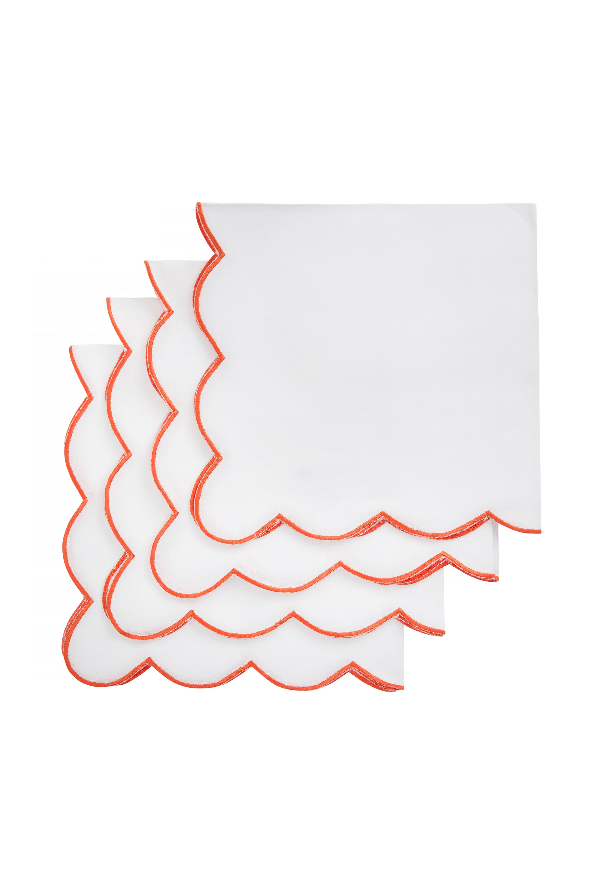 Elegant Orange Party Napkins and Beverage Napkins