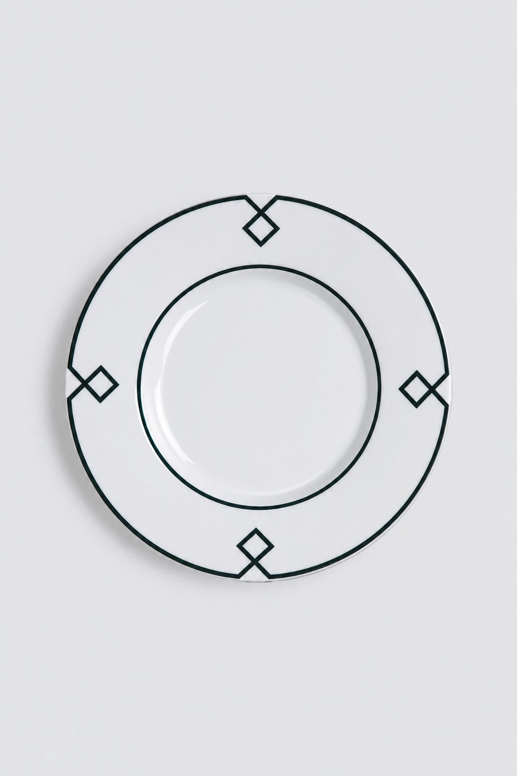 Naples Dessert Plate Geometric Border