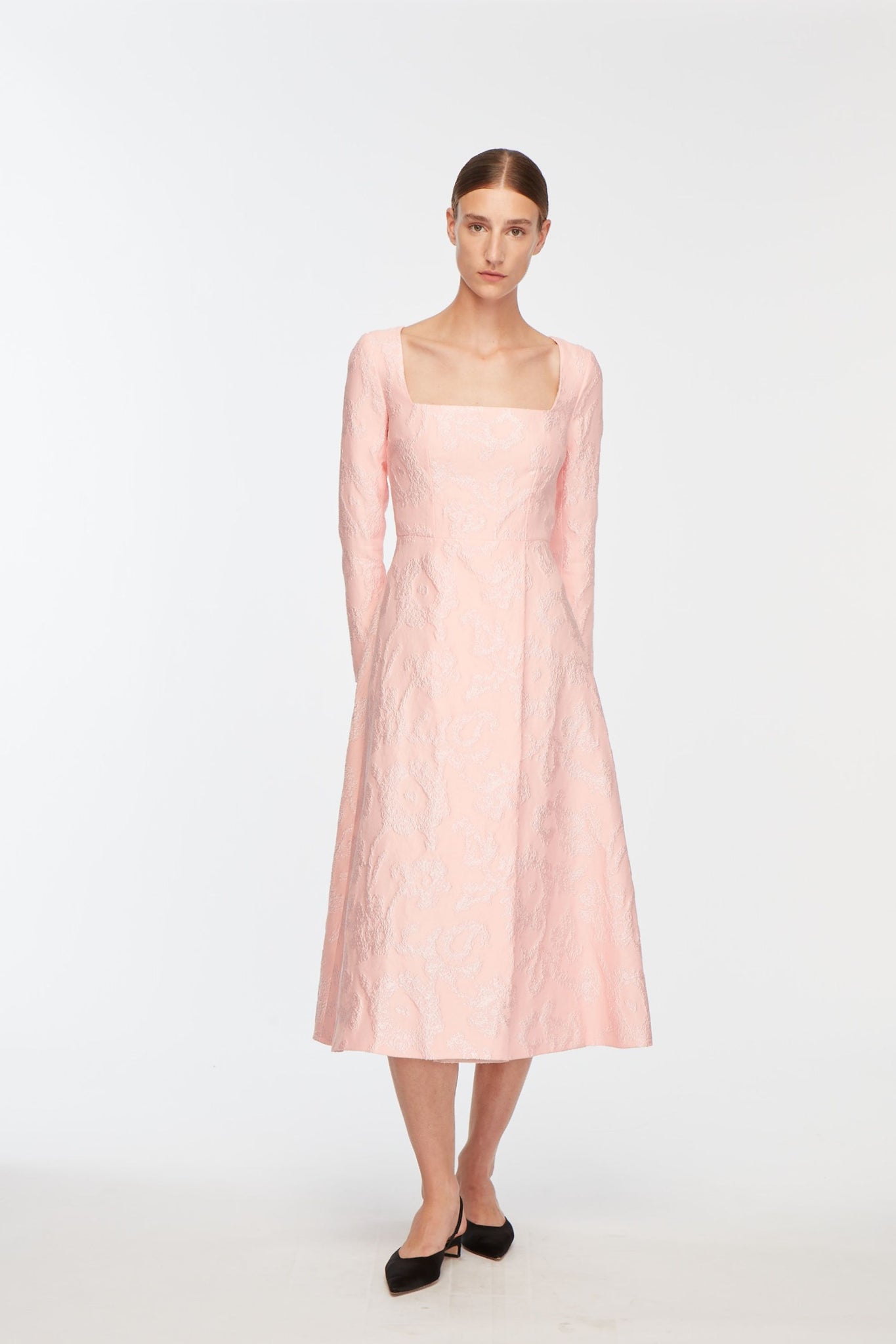 Glenda Dress In Ballet Pink Boucle