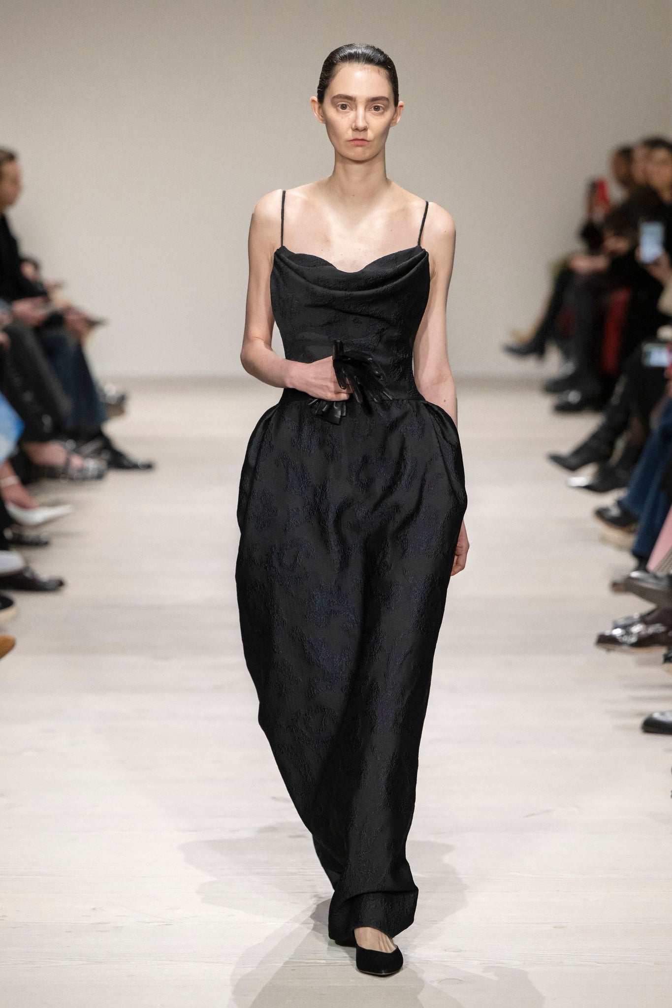 Kiril Dress In Black Floral Boucle