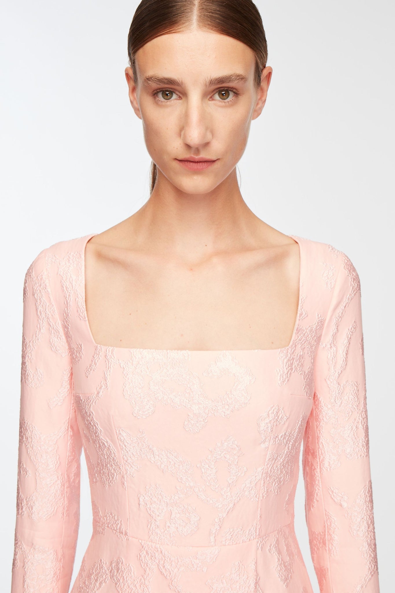 Glenda Dress In Ballet Pink Boucle