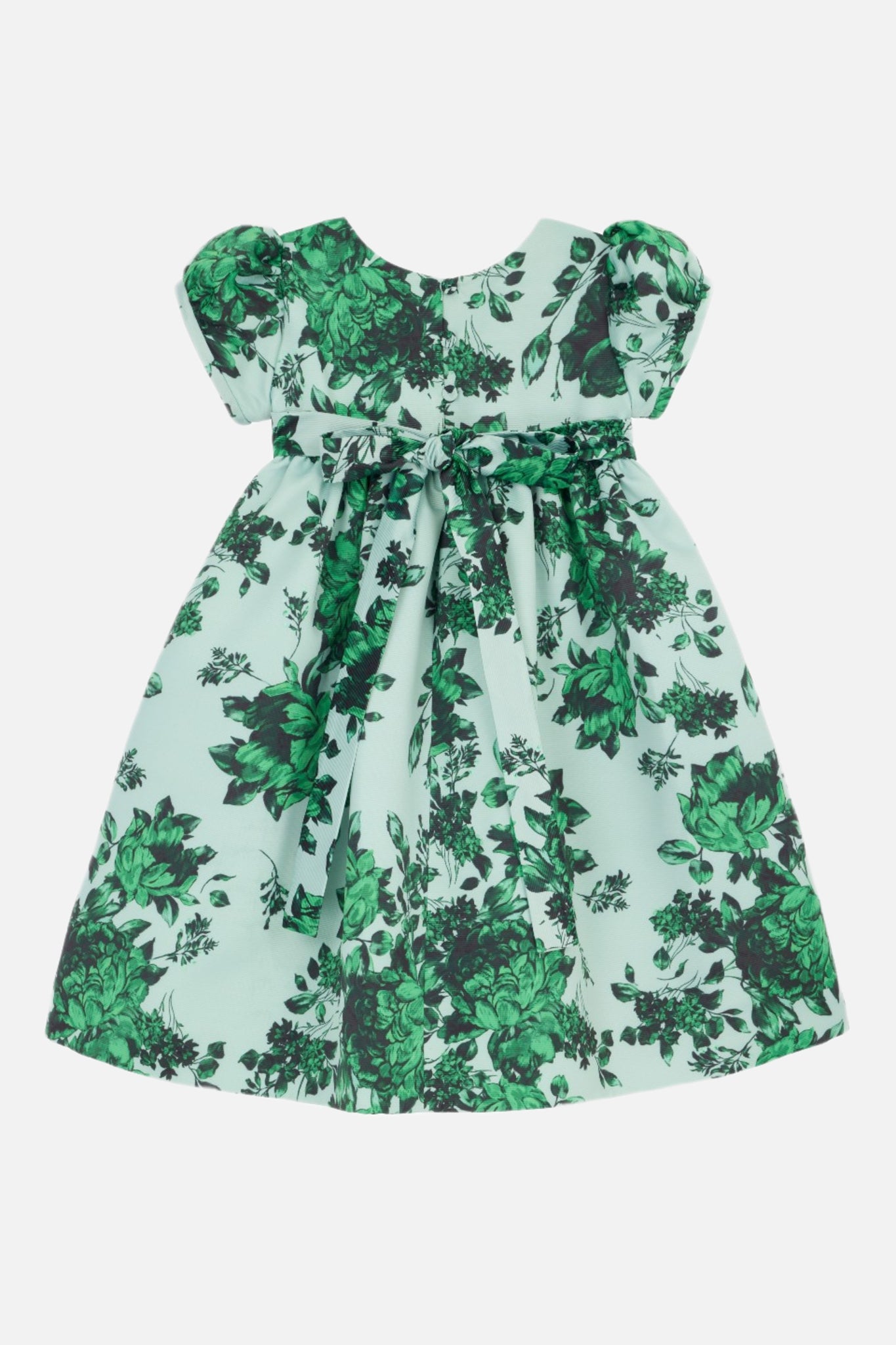 Dorothy Dress In Green Festive Bouquet Taffeta Faille