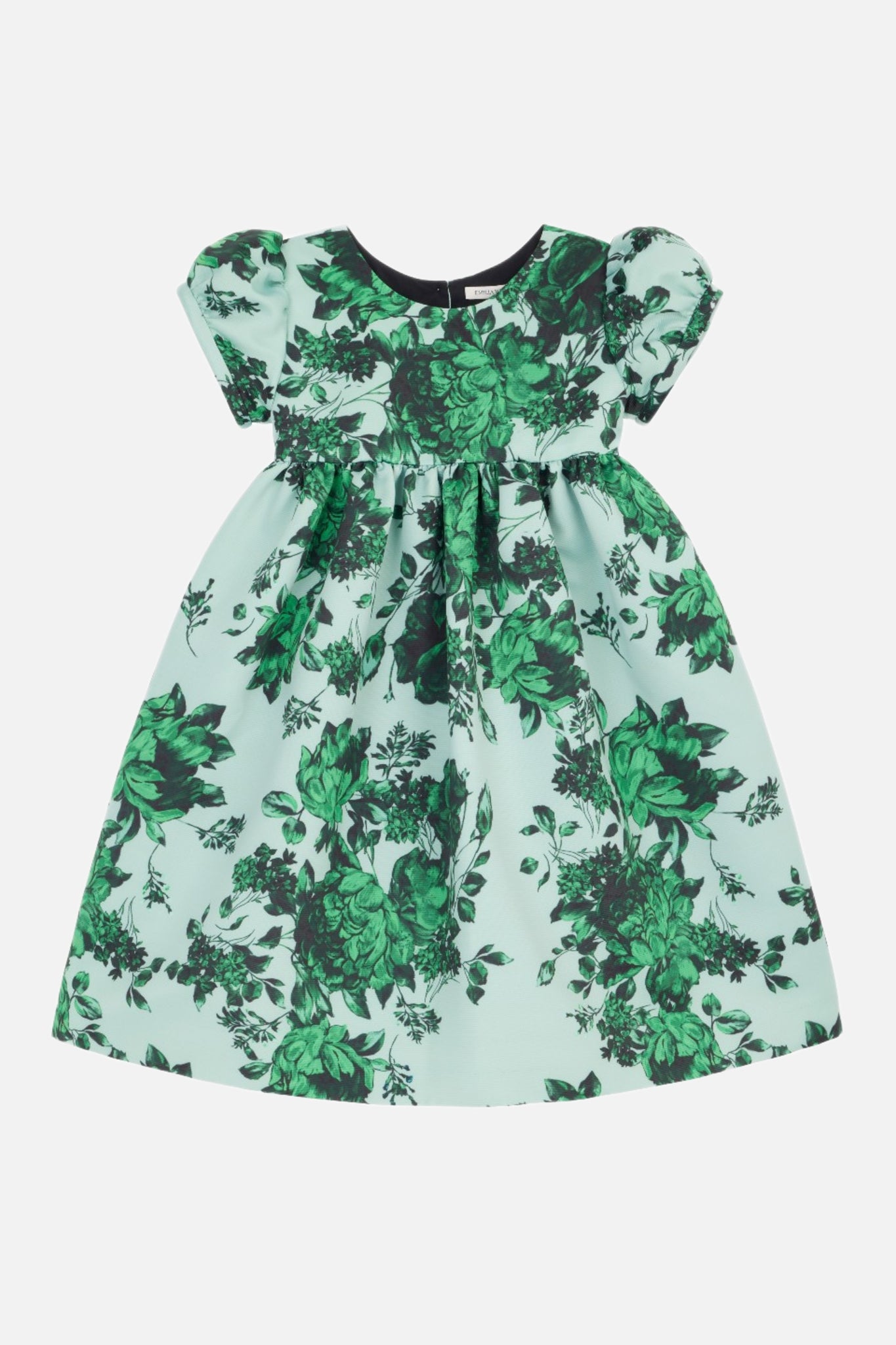 Dorothy Dress In Green Festive Bouquet Taffeta Faille