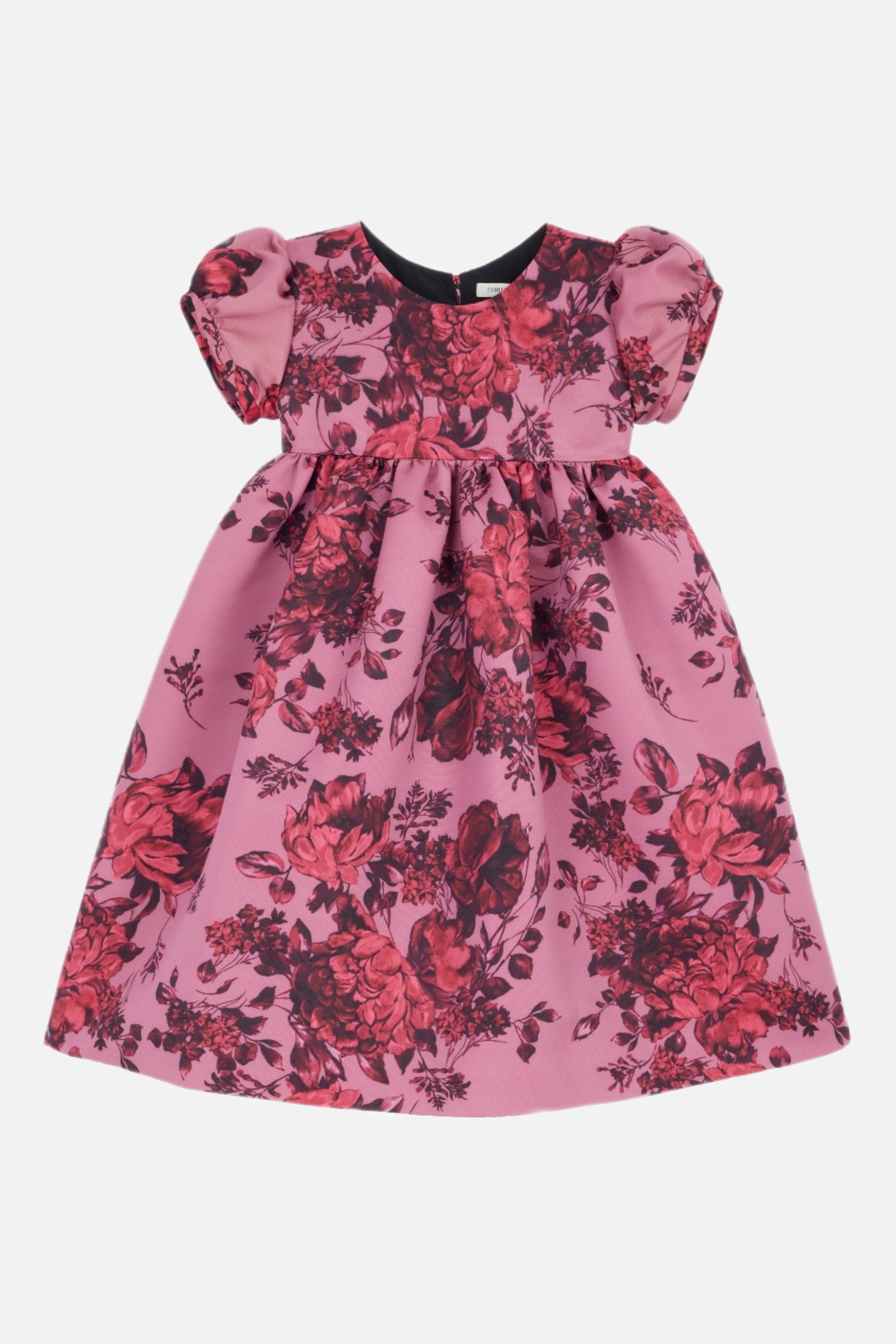 Dorothy Dress In Mauve Pink Festive Bouquet Taffeta Faille