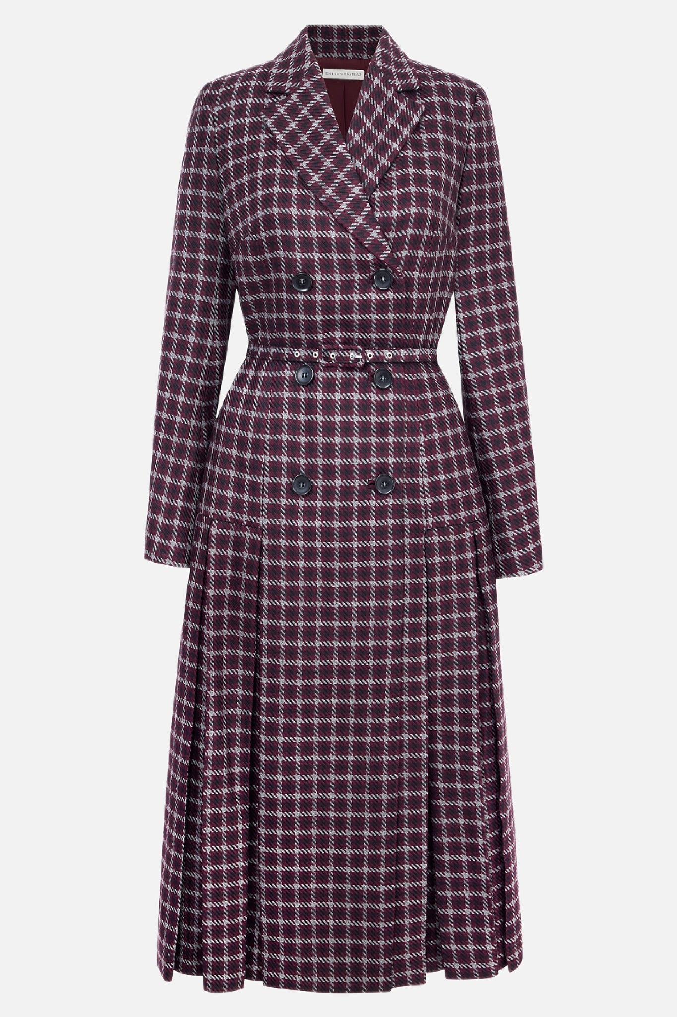 Chaney Dress In Red & Black Houndstooth Shetland Houndstooth