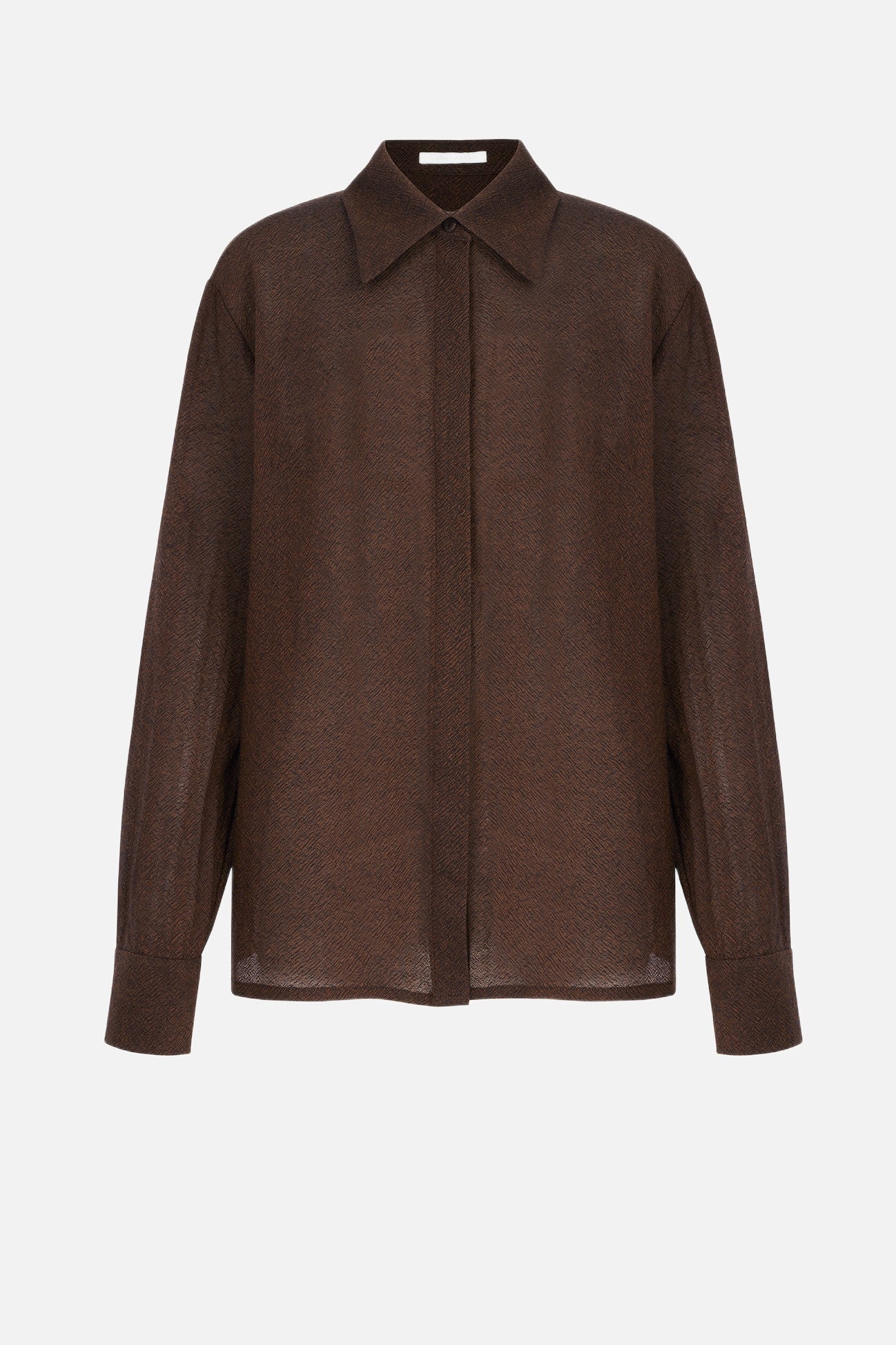 Bergman Top In Cinnamon Twill Wool