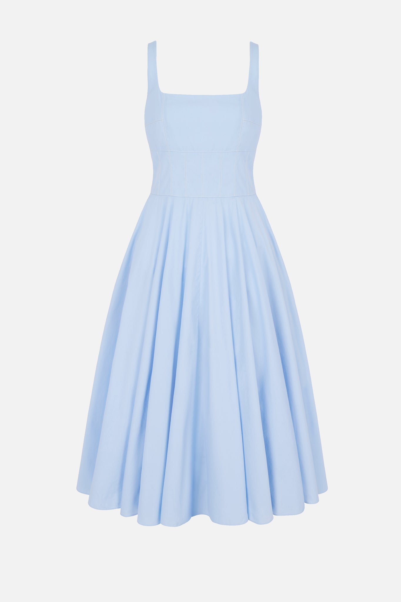 emilia wickstead denim dress Nikush Dress in Icy Blue Denim– Emilia Wickstead