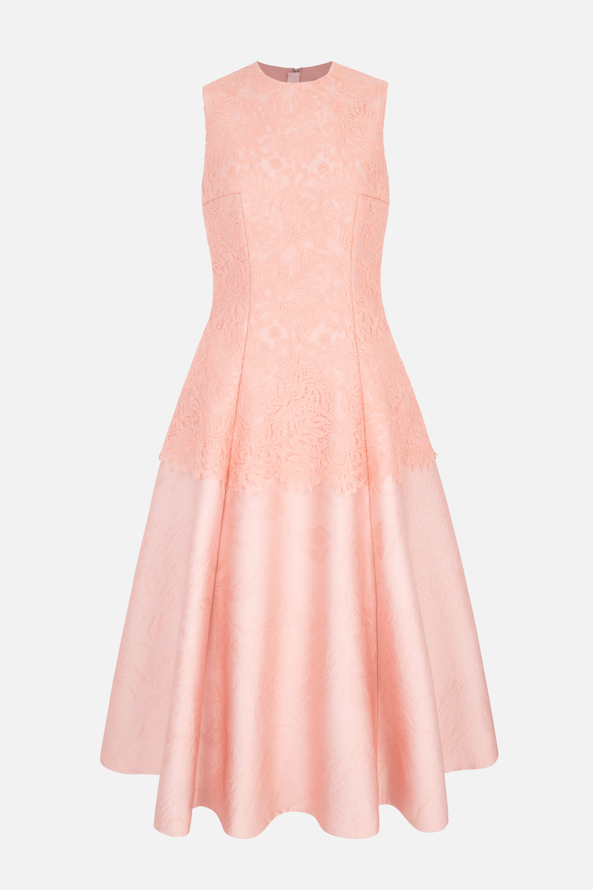 Mara Dress in Pink Embossed Cloque