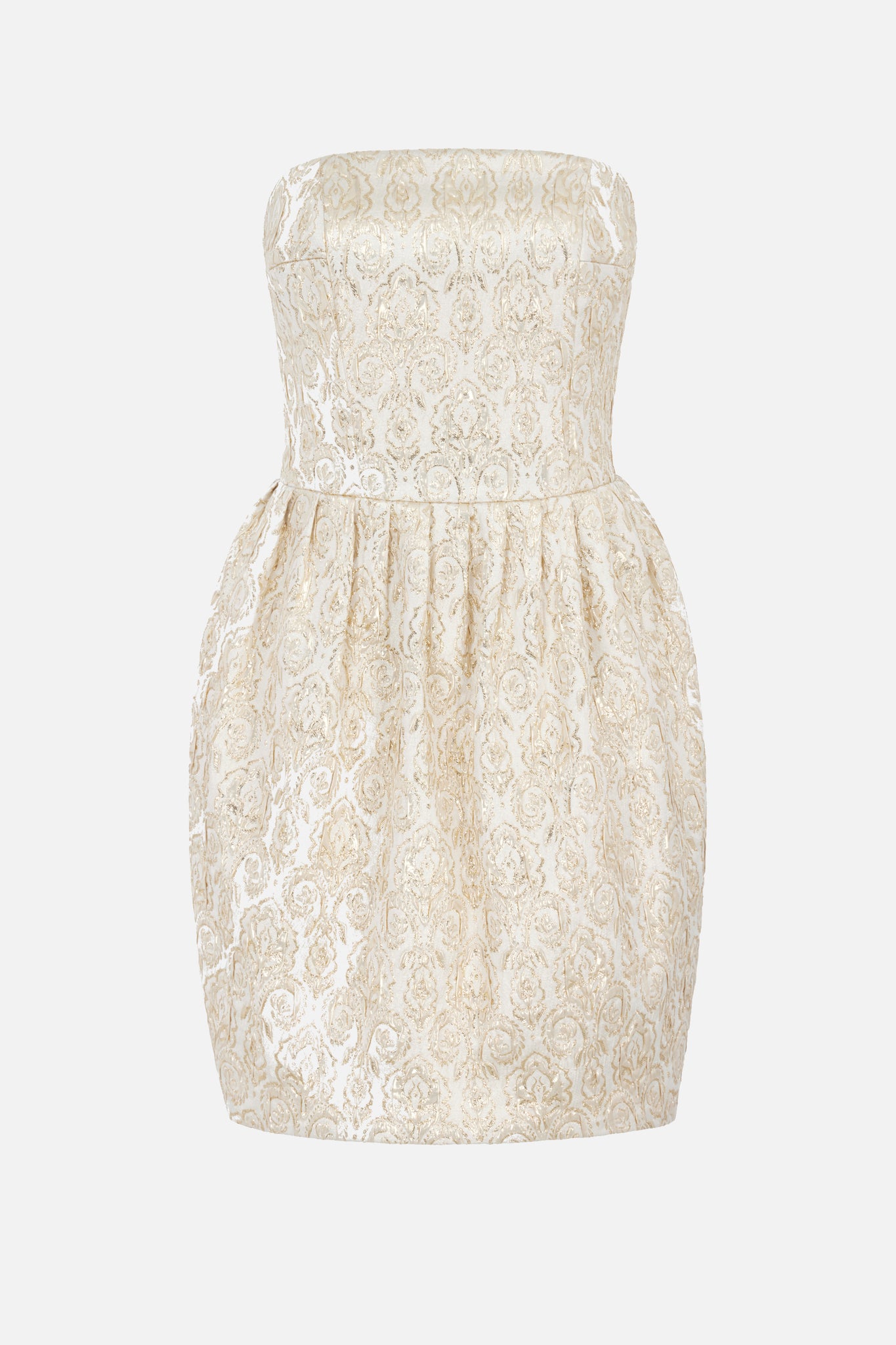 Lowe Mini Dress in Gold Metallic Jacquard Emilia Wickstead Lowe Mini Dress in Gold Metallic Jacquard Emilia Wickstead