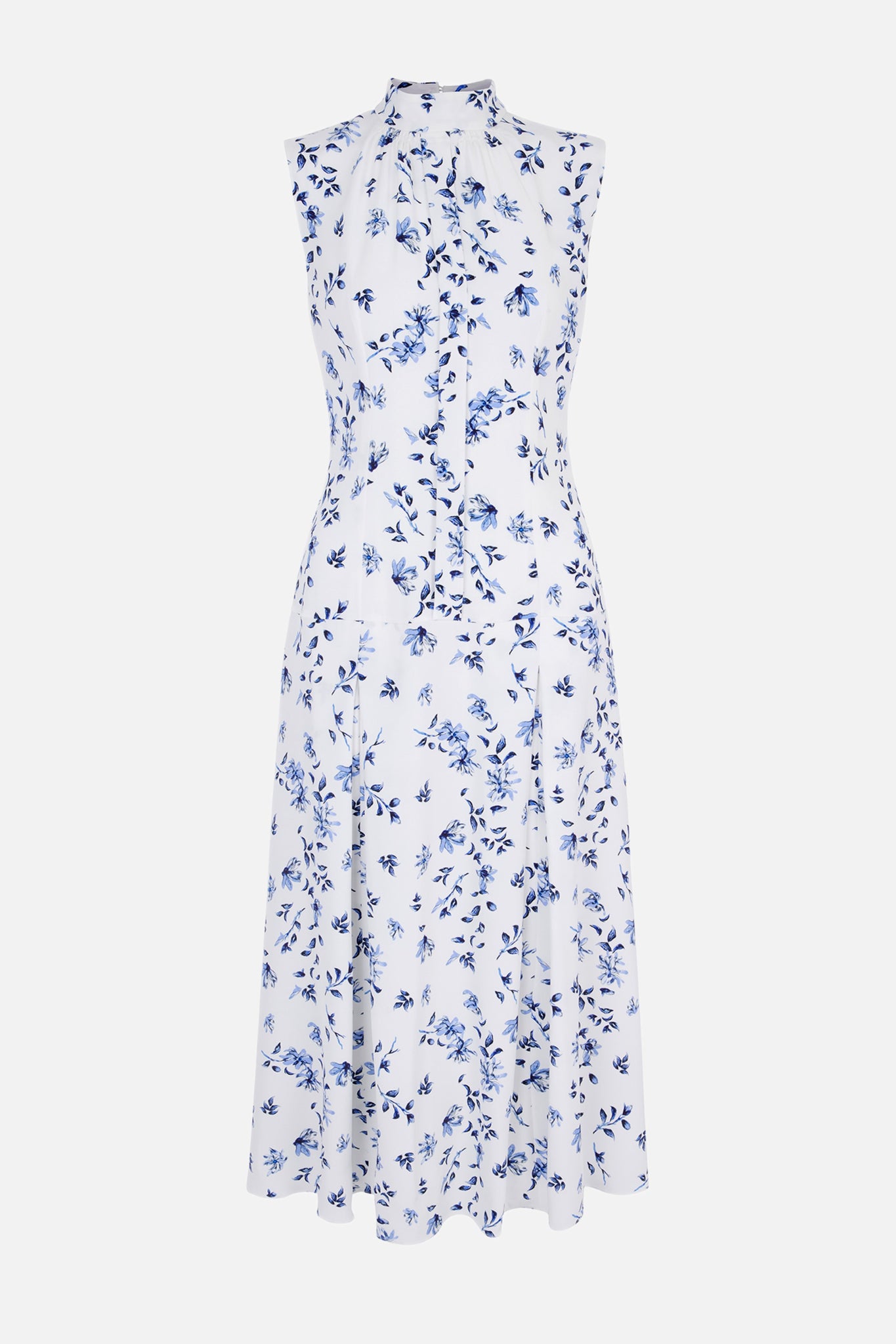 blue fashion dresses Yves Blue Faille Ball Gown With Sheer Insets