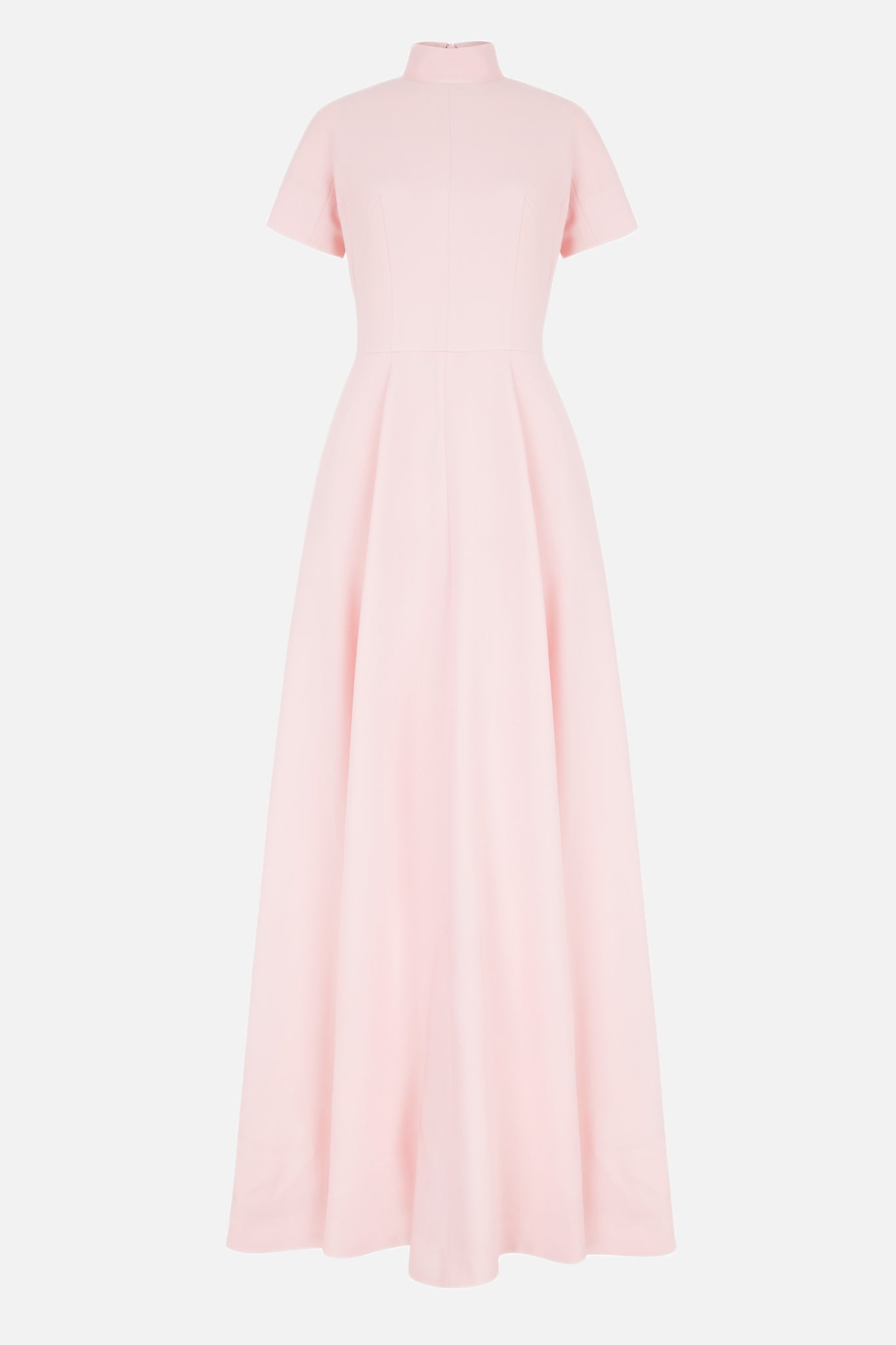 Malinda Dress in Light Pink Single Wool Crepe
