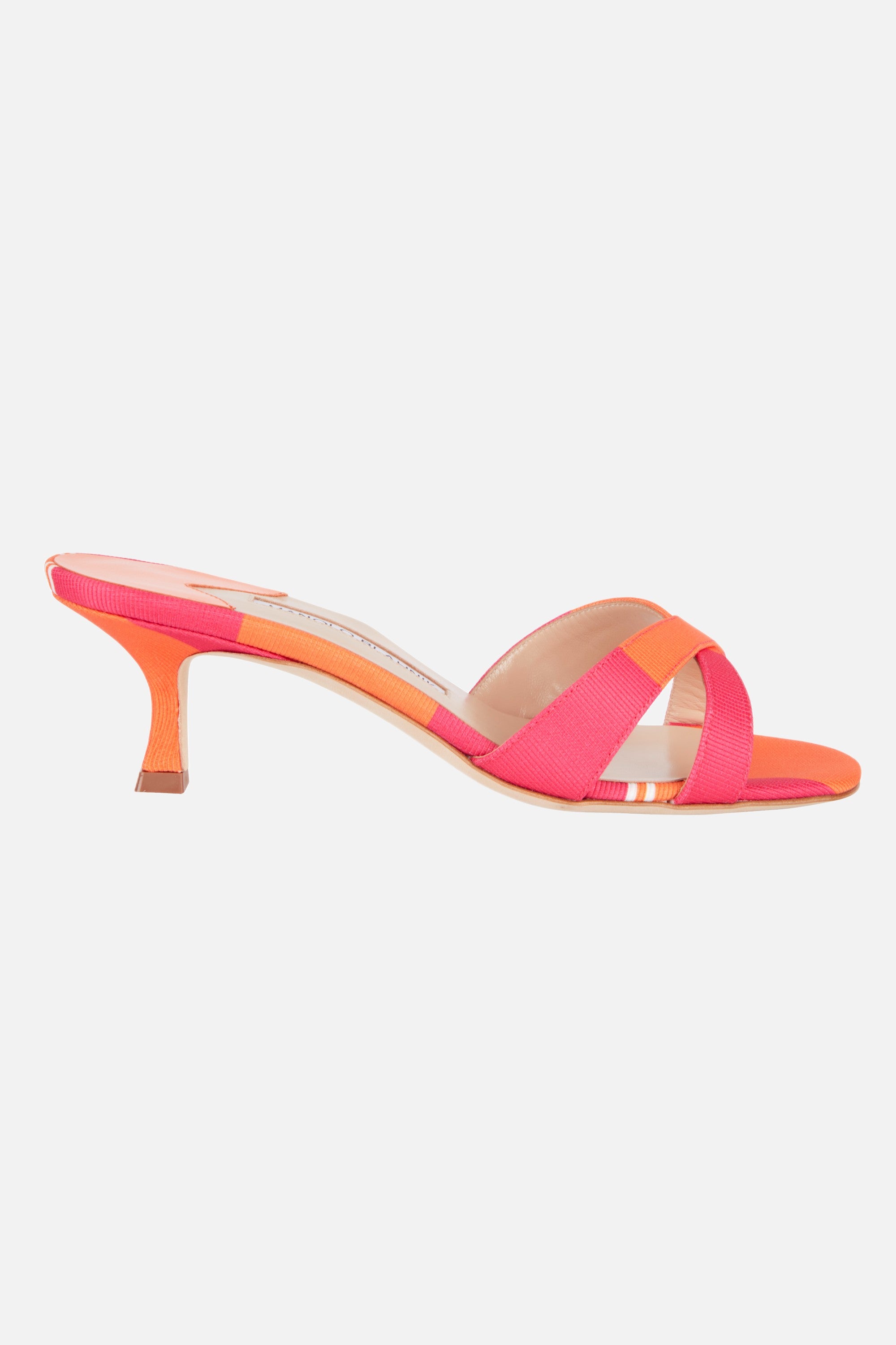 Callamu Shoe in Hot Pink & Orange Taffeta Faille