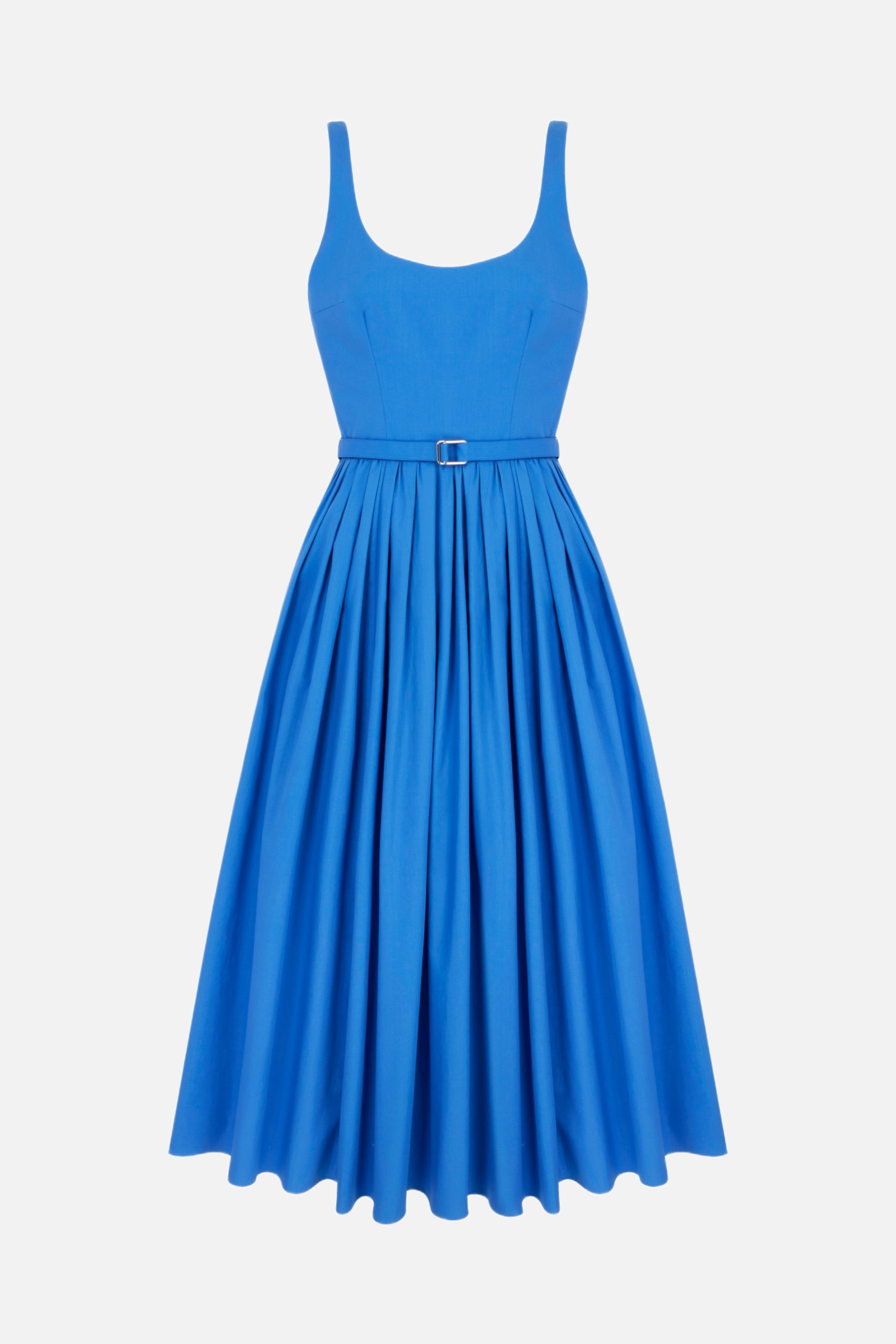 Eglantine Dress in Blue Cotton Popclan