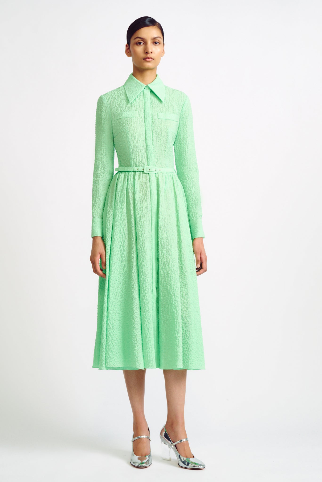emilia wickstead shirt dress Emilia Wickstead - Deirdre belted floral-print silk-crepe midi shirt dress