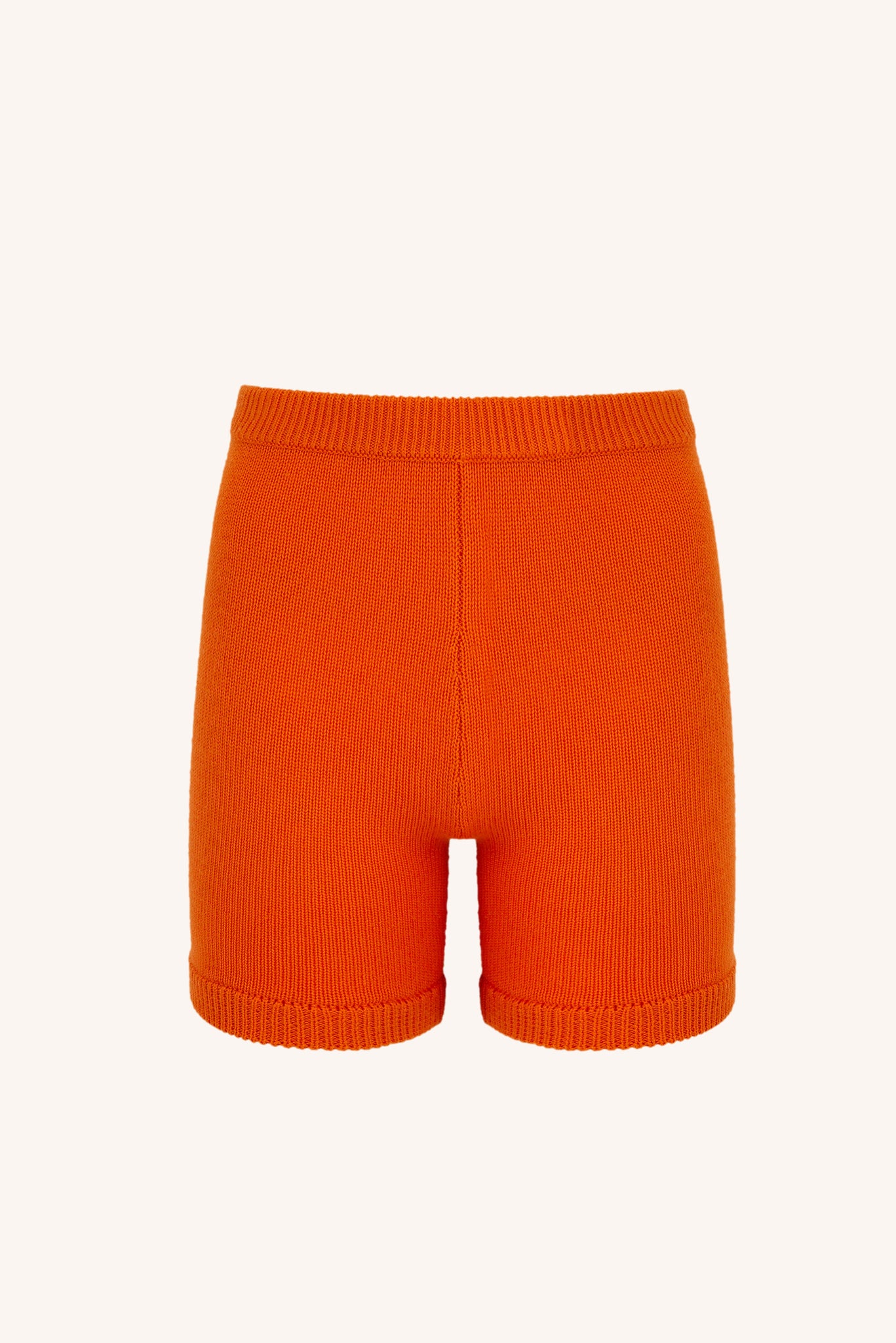 Alex Orange Knitted Cycling Shorts