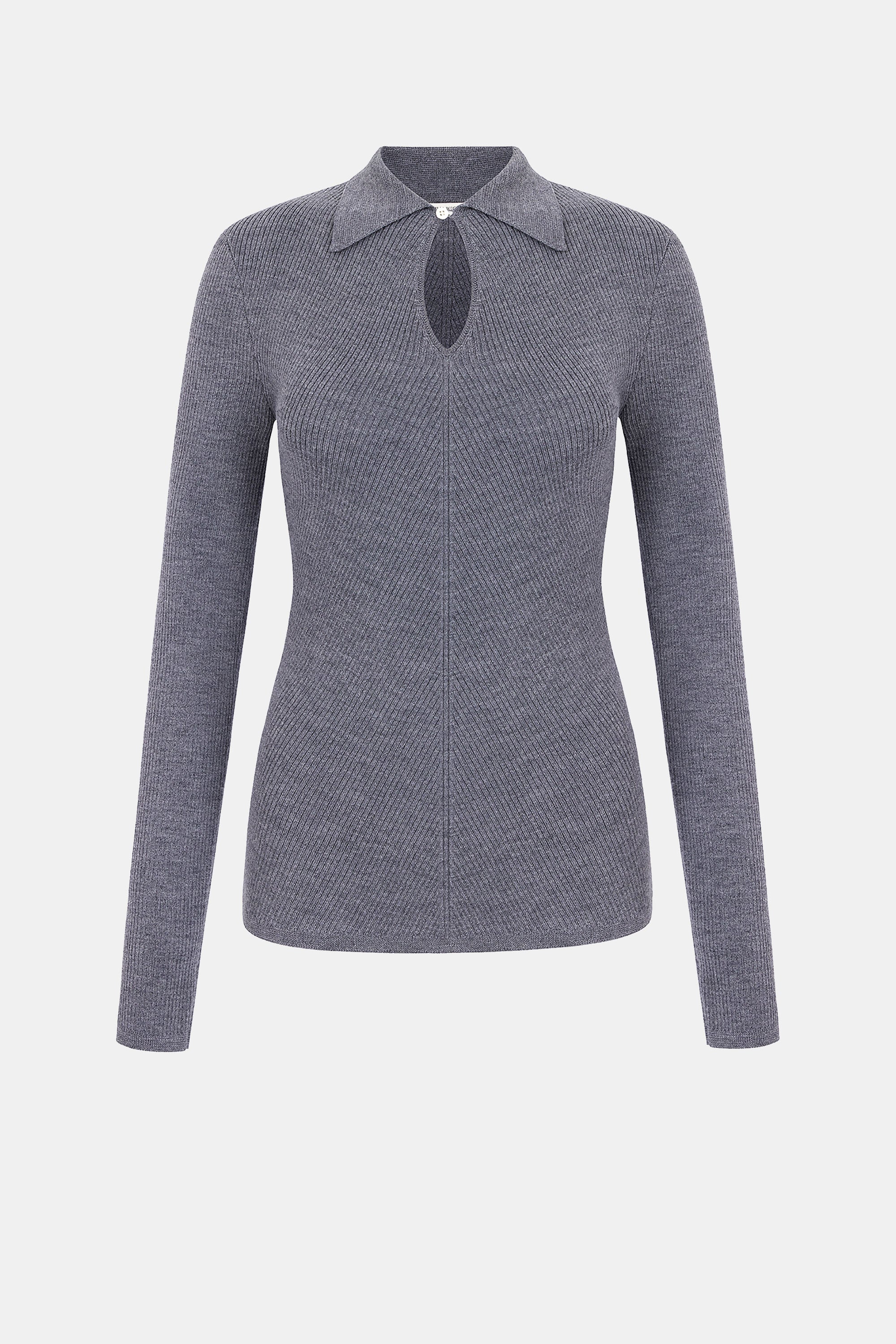 Ambrose Knit In Grey Melange Cashfeel