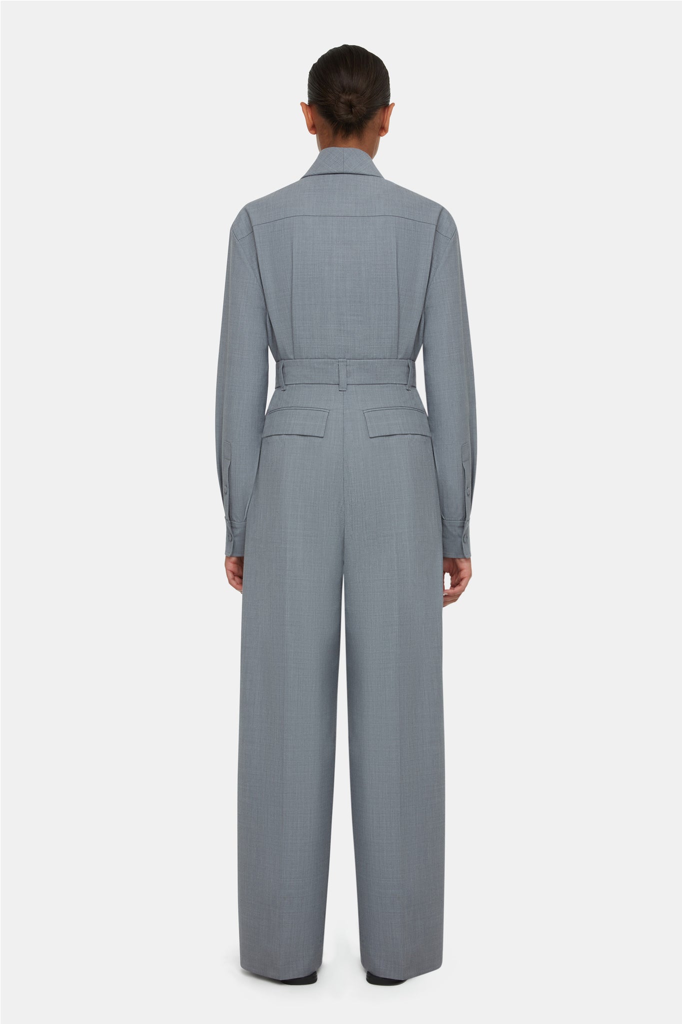 Audrey Trousers In Grey Summer Wool | Emilia Wickstead