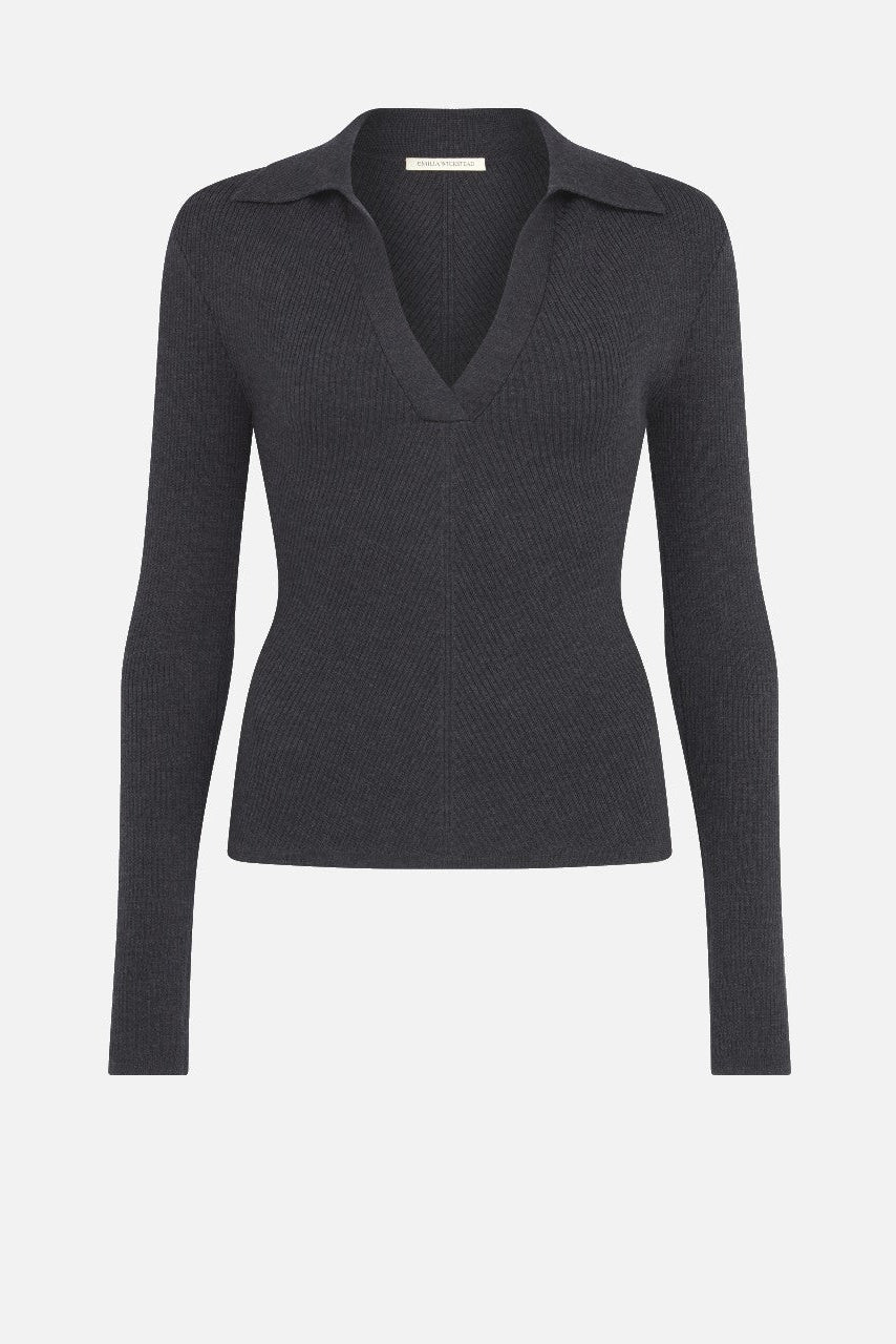 Austin Knit In Charcoal Grey Cashfeel
