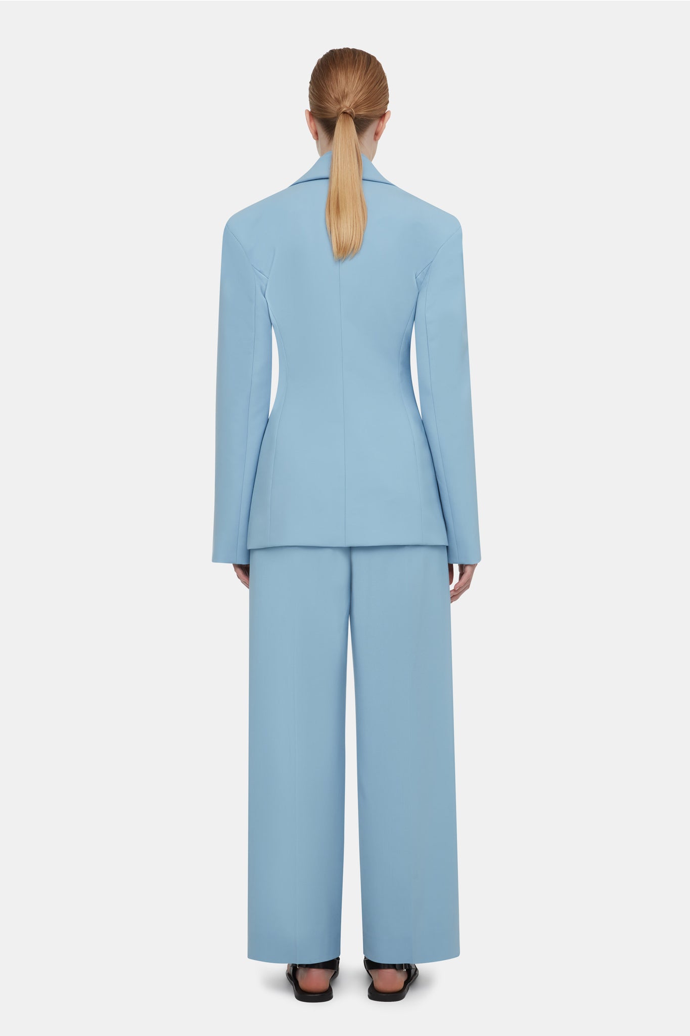 Bayamo Jacket In Duck Egg Blue Summer Wool | Emilia Wickstead