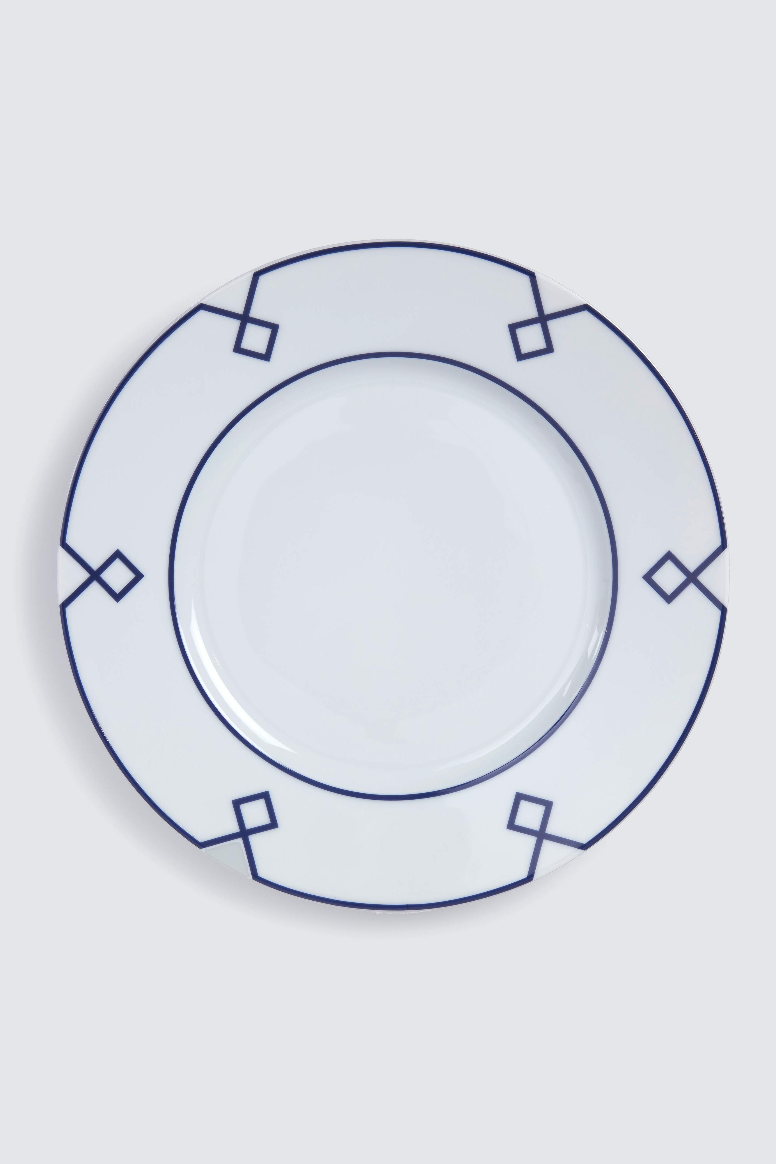 Naples Dinner Plate Geometric Border