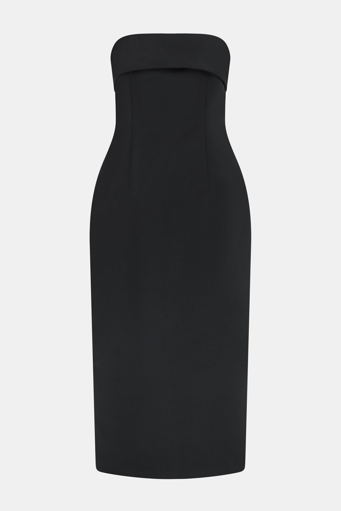 Keeley Dress in Black Duchess Satin