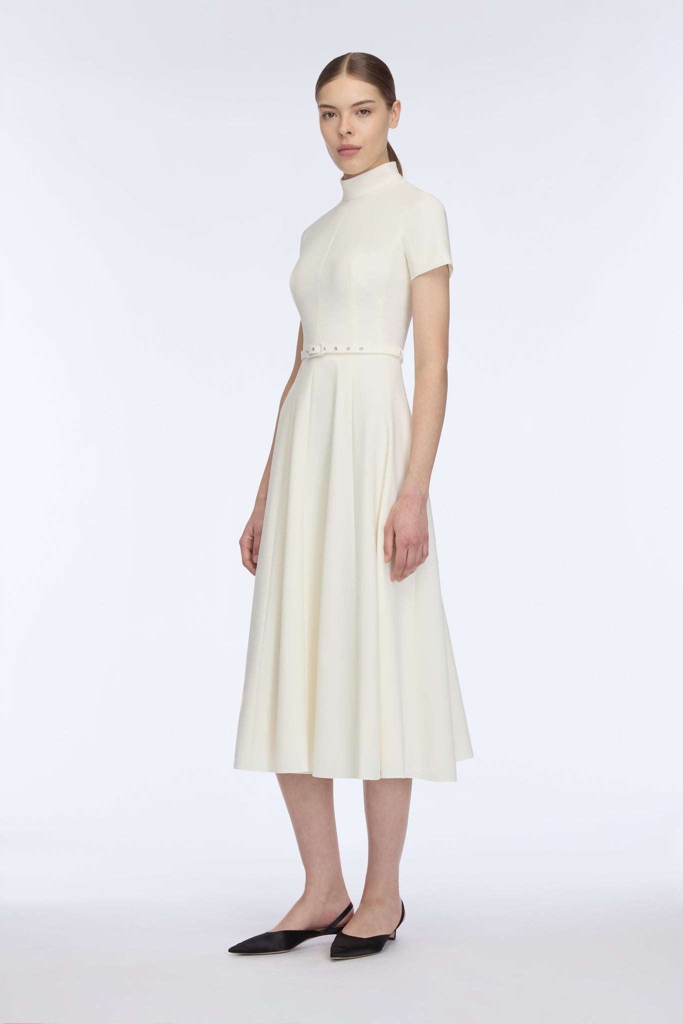 Camilla Dress In Ivory Summer Wool | Emilia Wickstead
