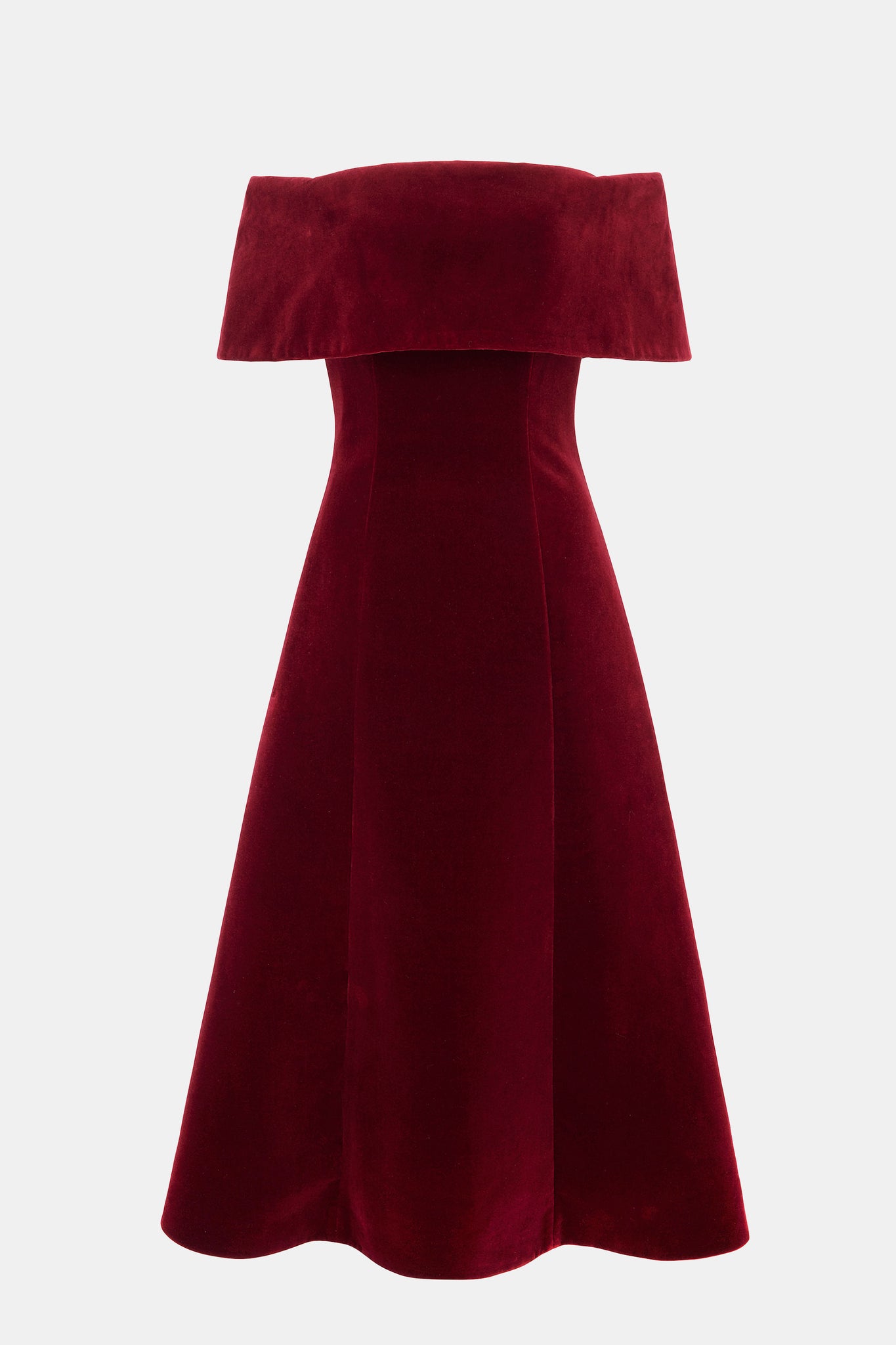 Carita Dress In Burgundy Wind Velvet| Emilia Wickstead