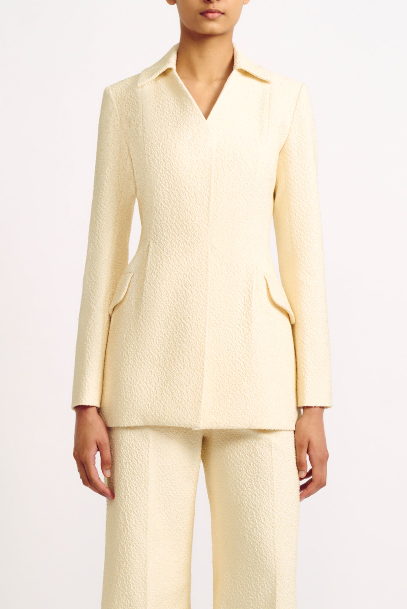 Aideen Ivory Cotton Boucle Jacket | Emilia Wickstead