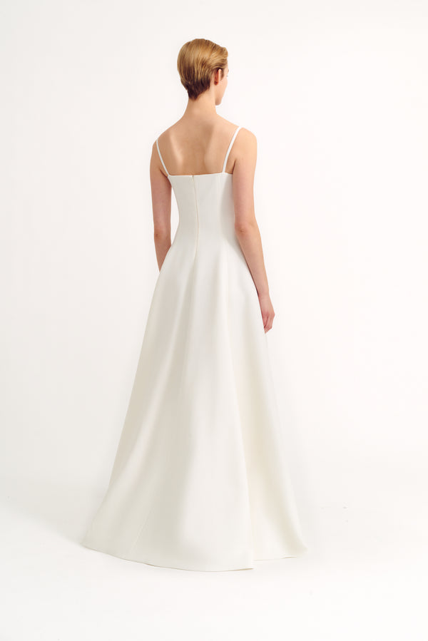Oceana Bridal Dress in Ivory Single Wool Crepe | Emilia Wickstead
